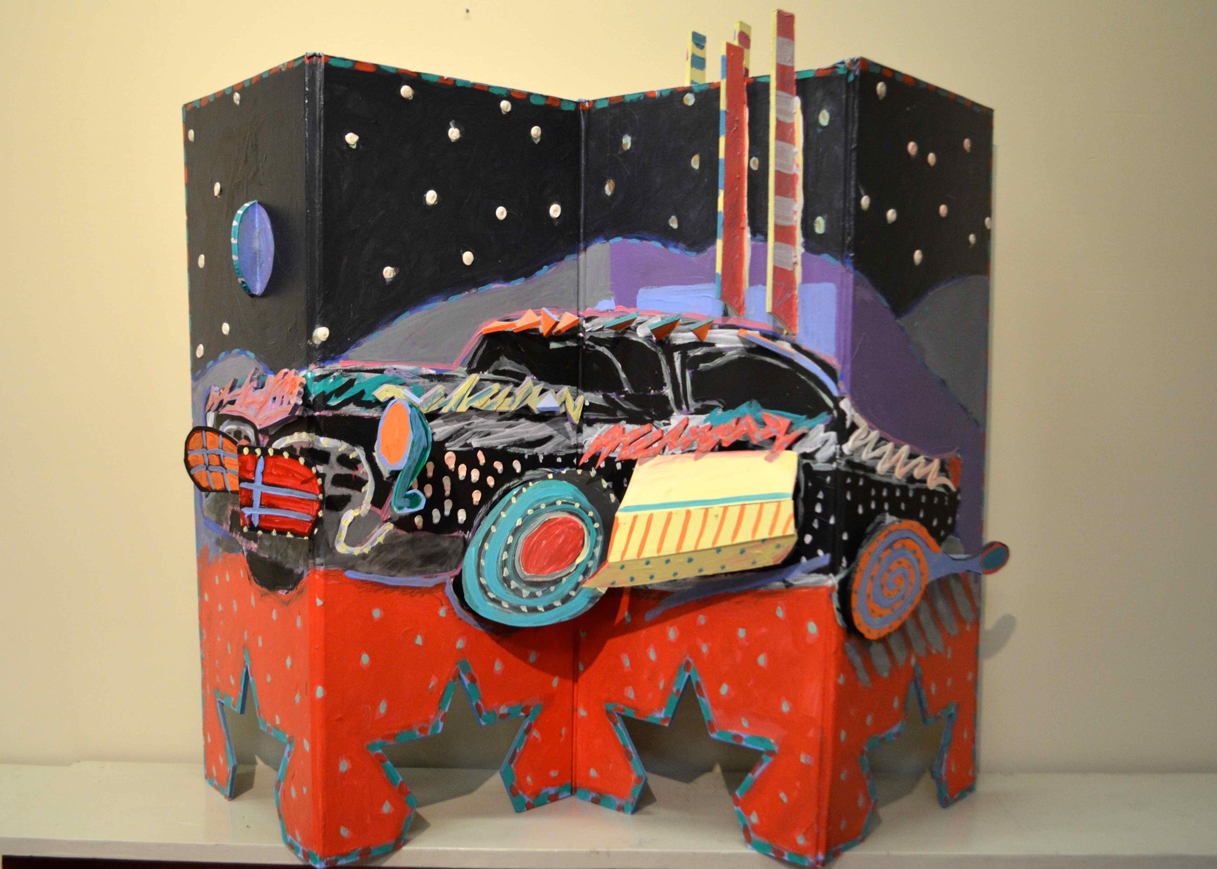 Three-Dimensional Reversible Art with Cut-Outs