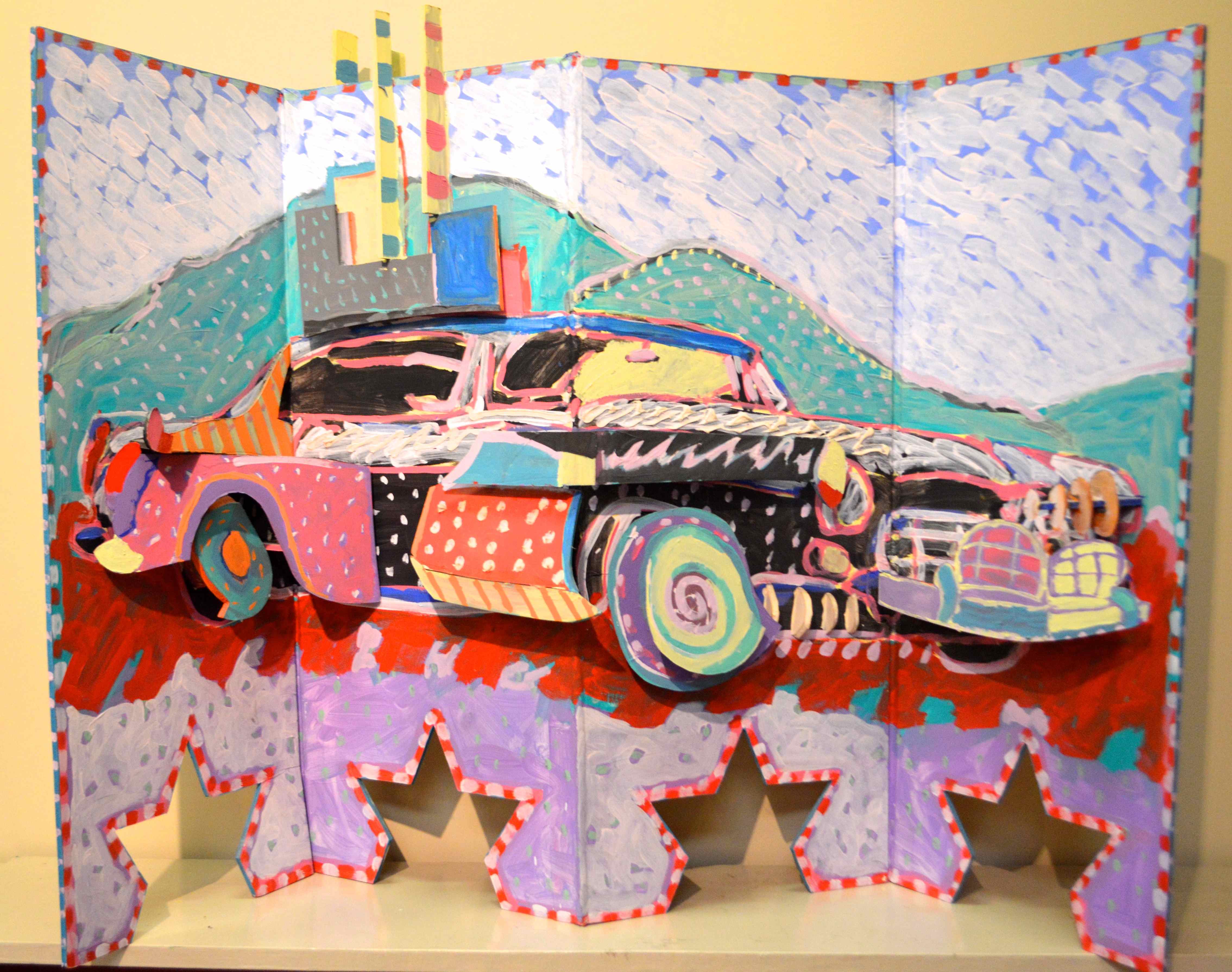 Three-Dimensional Reversible Art with Cut-Outs