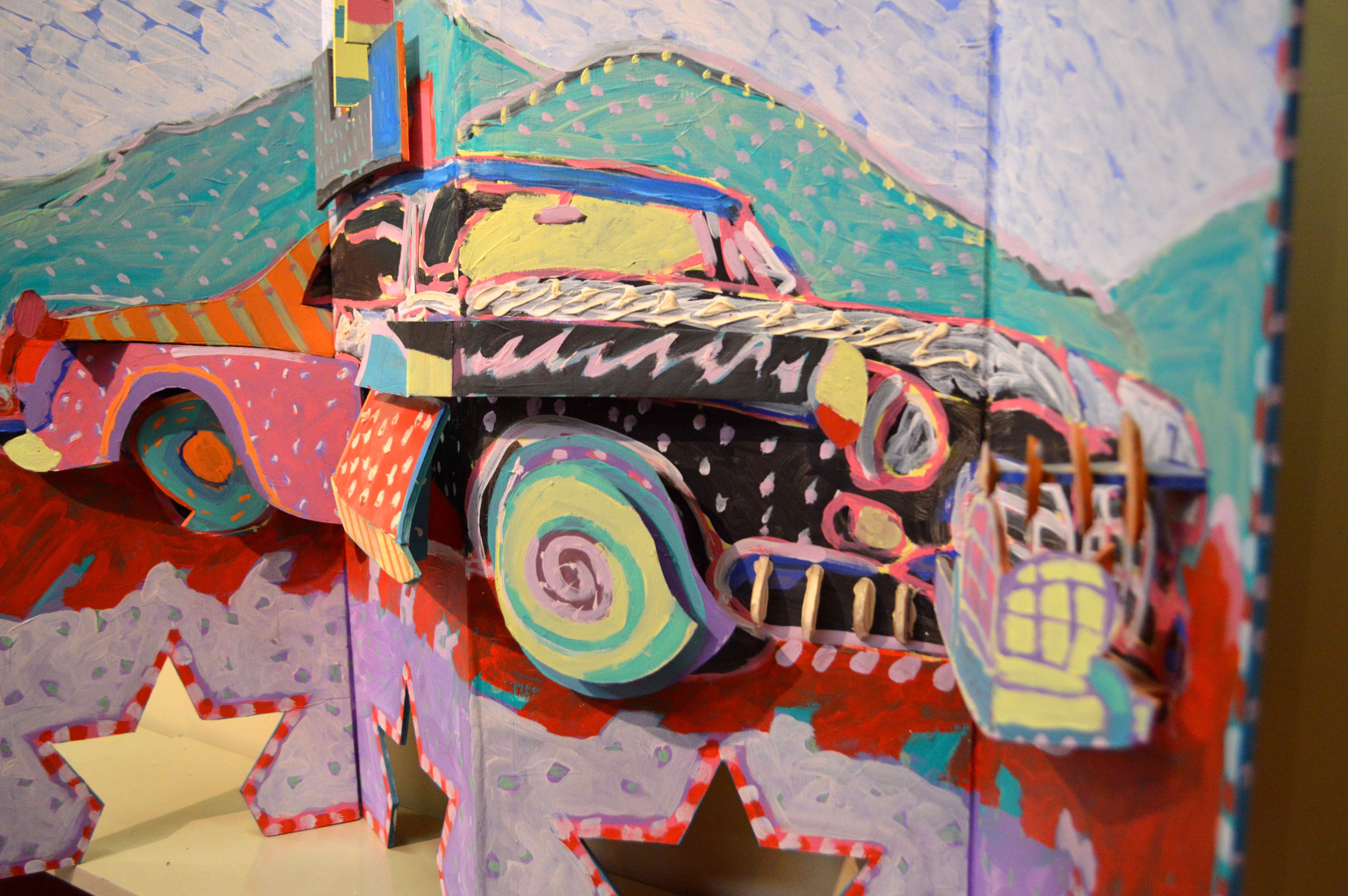 Three-Dimensional Reversible Art with Cut-Outs