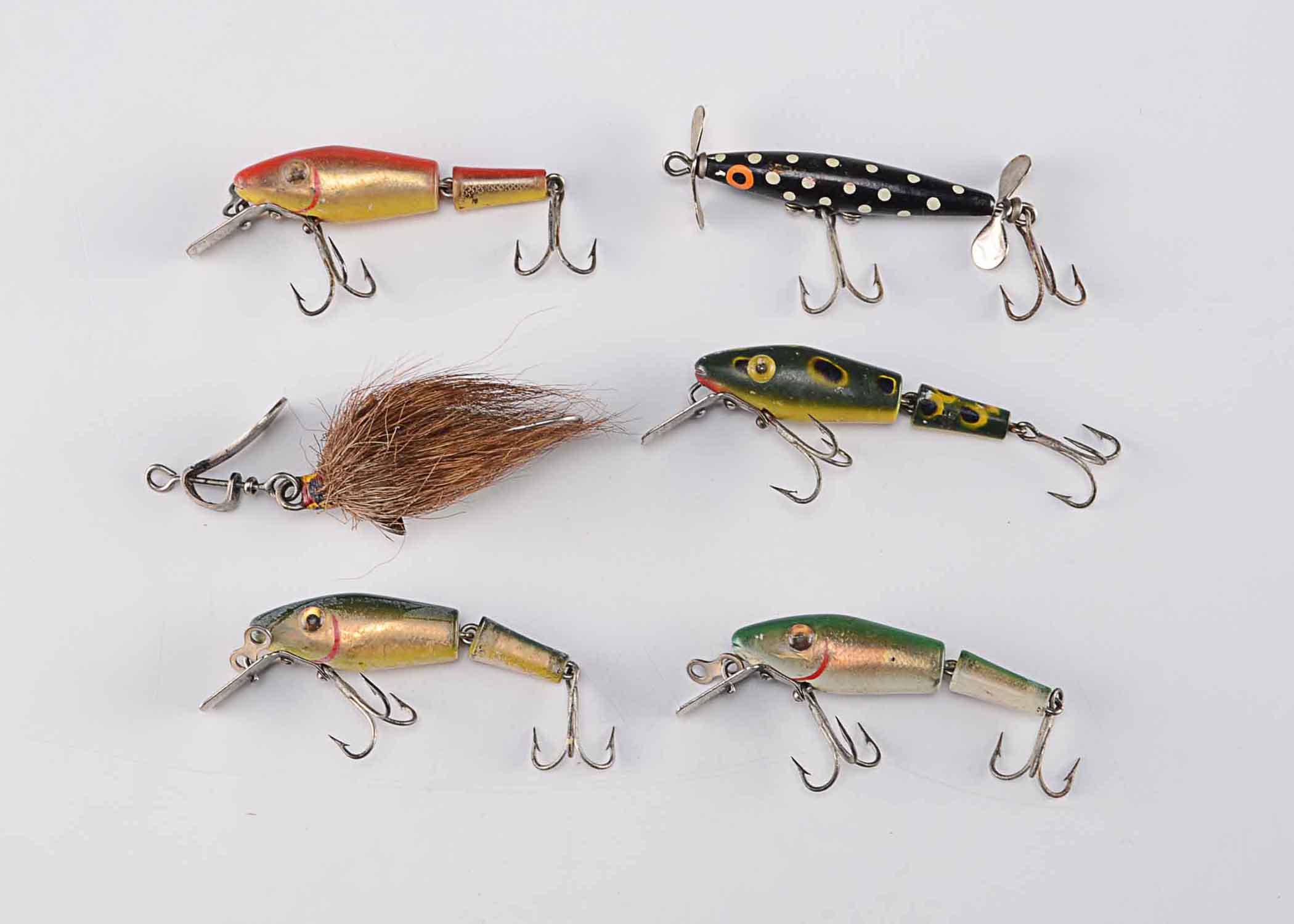 Six Vintage Fishing Lures