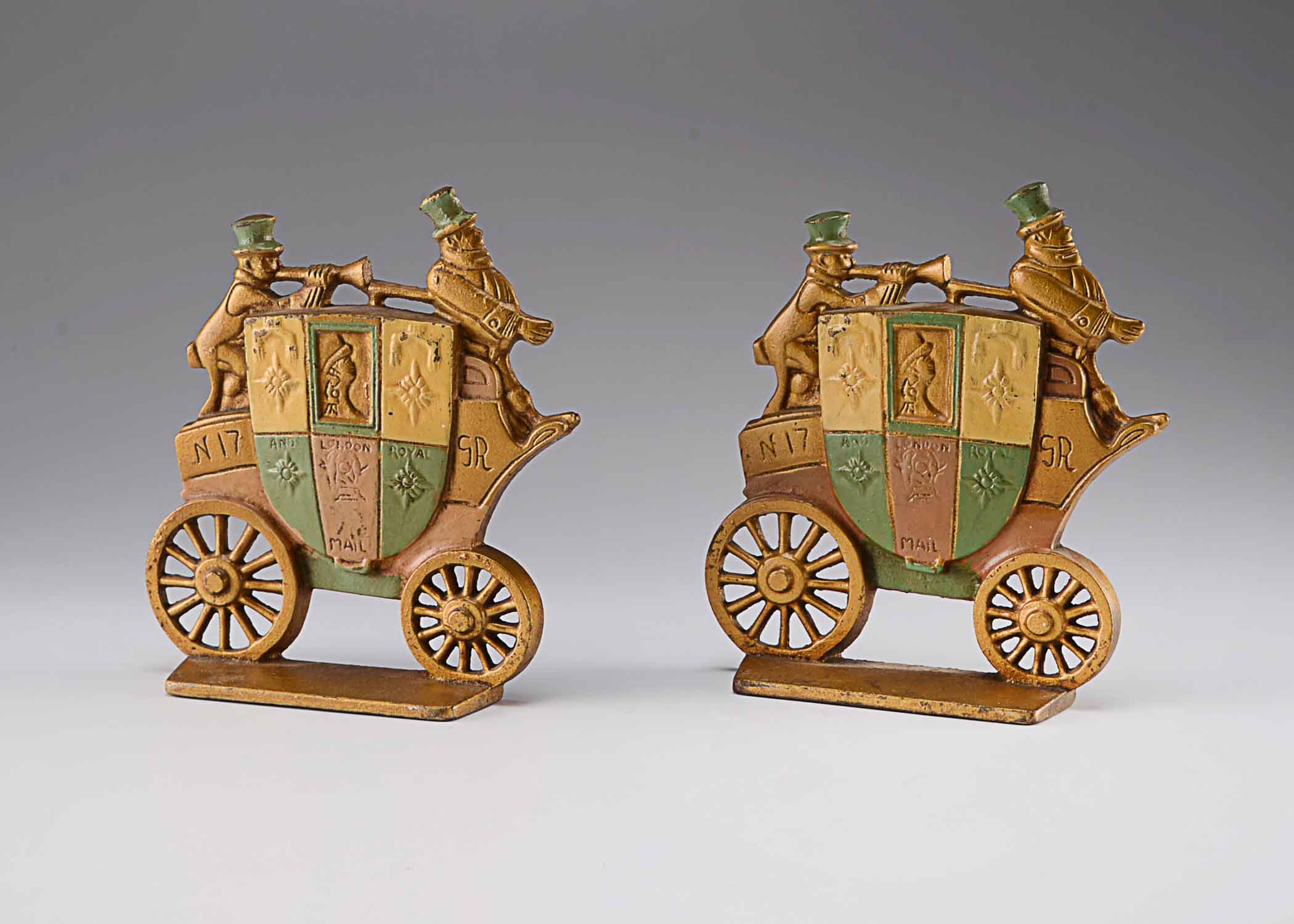 Vintage Buggy-Shaped Book Ends