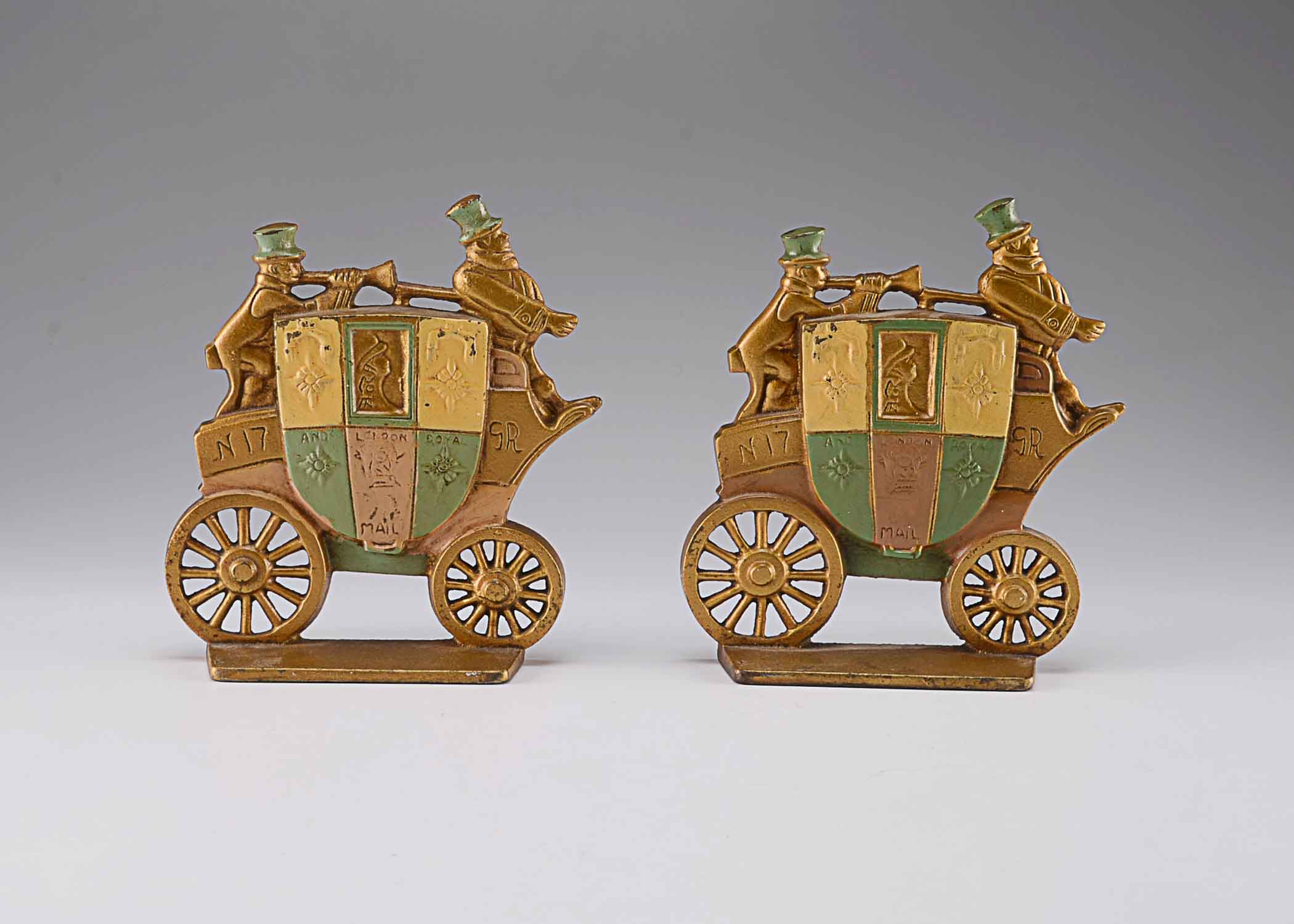Vintage Buggy-Shaped Book Ends