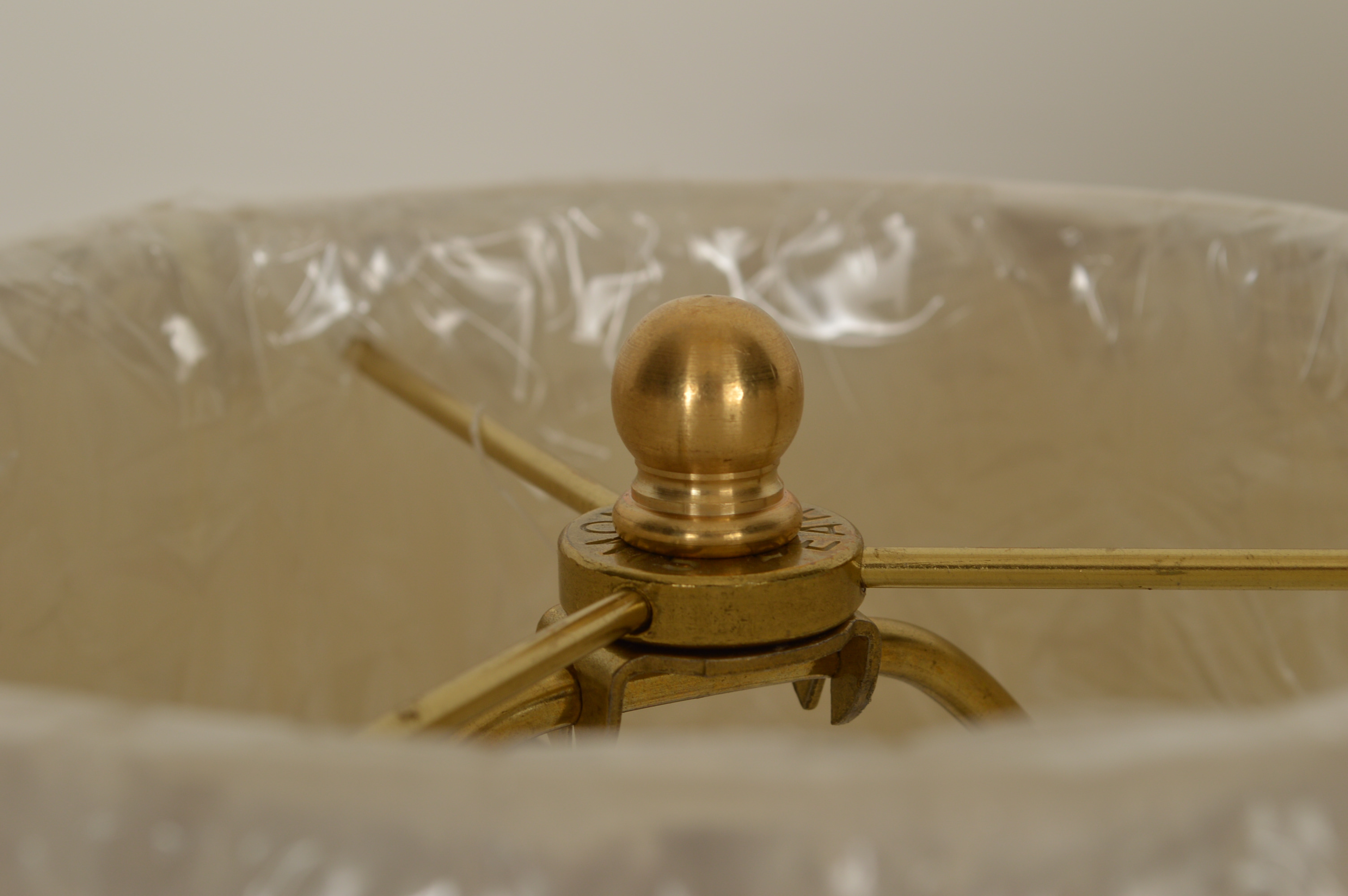 Matching Simon Pearce Hand-Blown Clear Glass Lamps with Pure Silk Shades