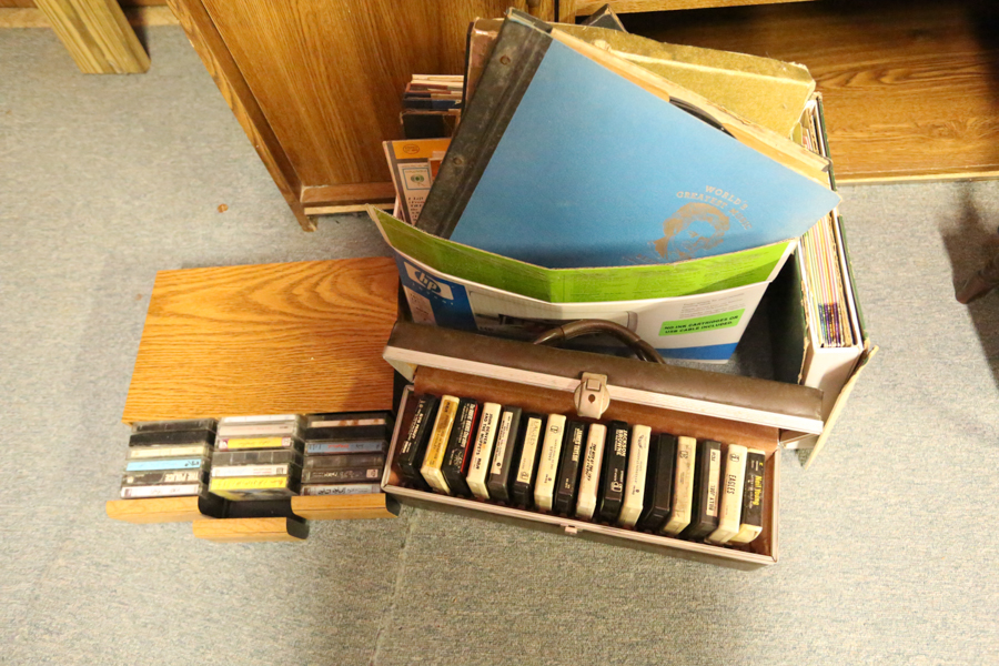 Collection of Records, 8-Track Tapes and More