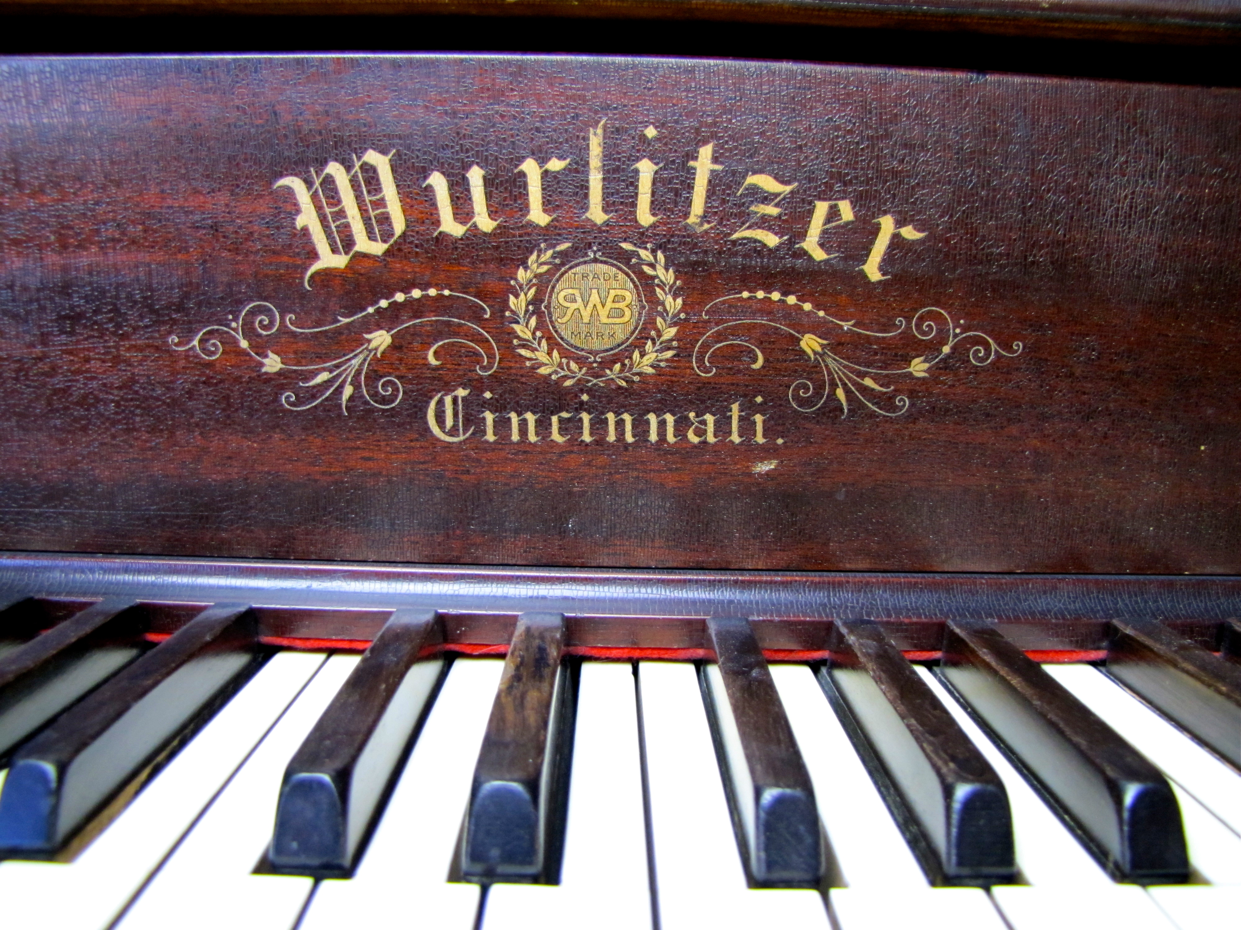 Victorian Wurlitzer Highly Carved Upright Piano  