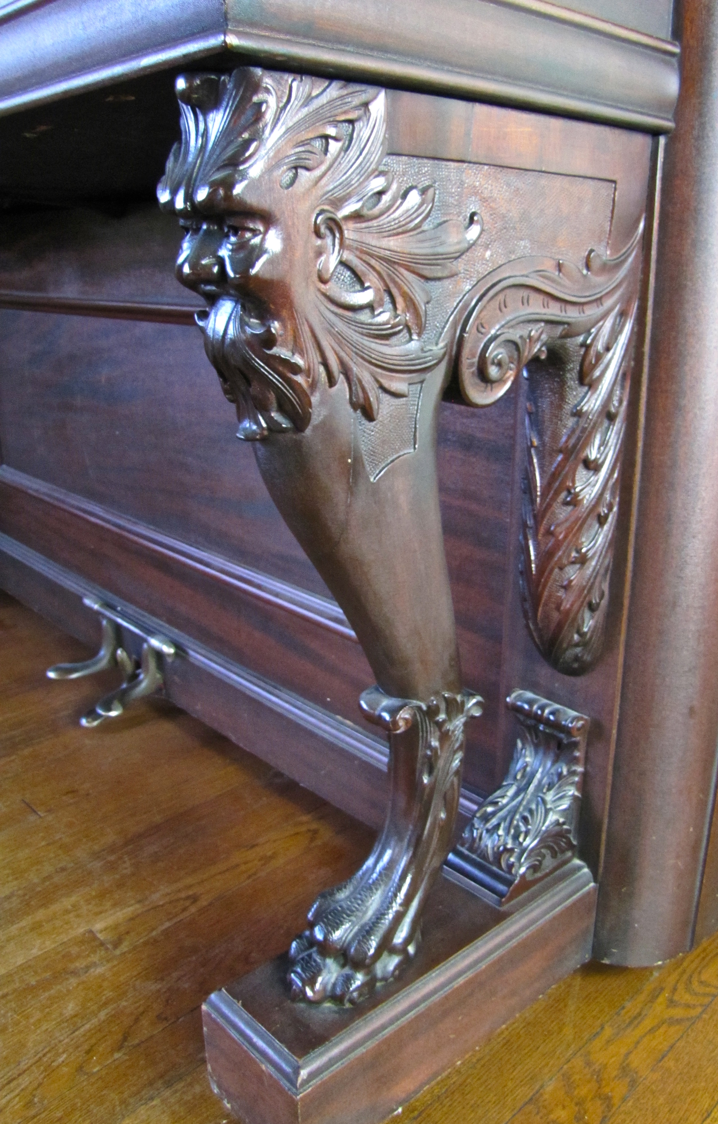 Victorian Wurlitzer Highly Carved Upright Piano  