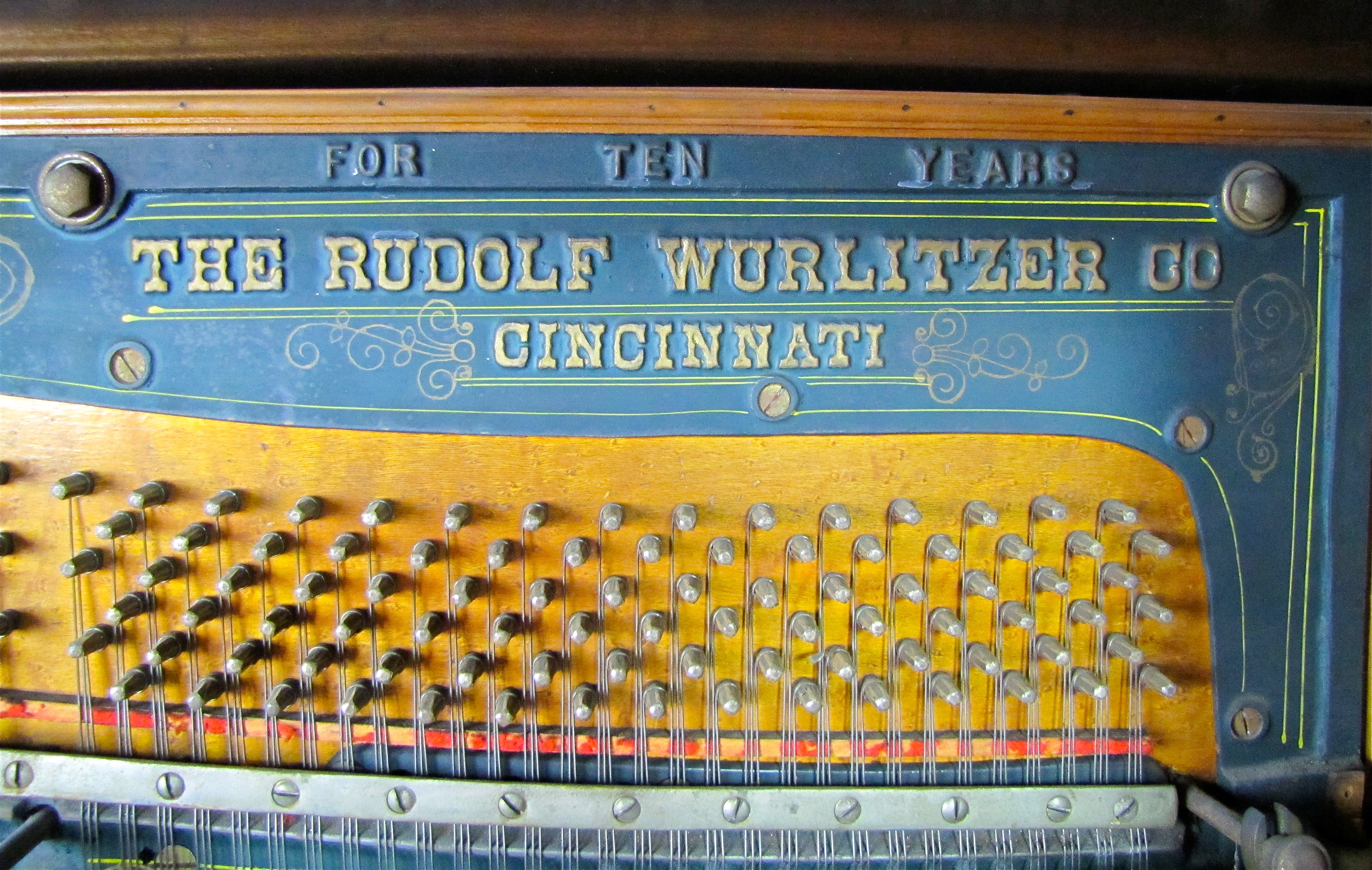 Victorian Wurlitzer Highly Carved Upright Piano  