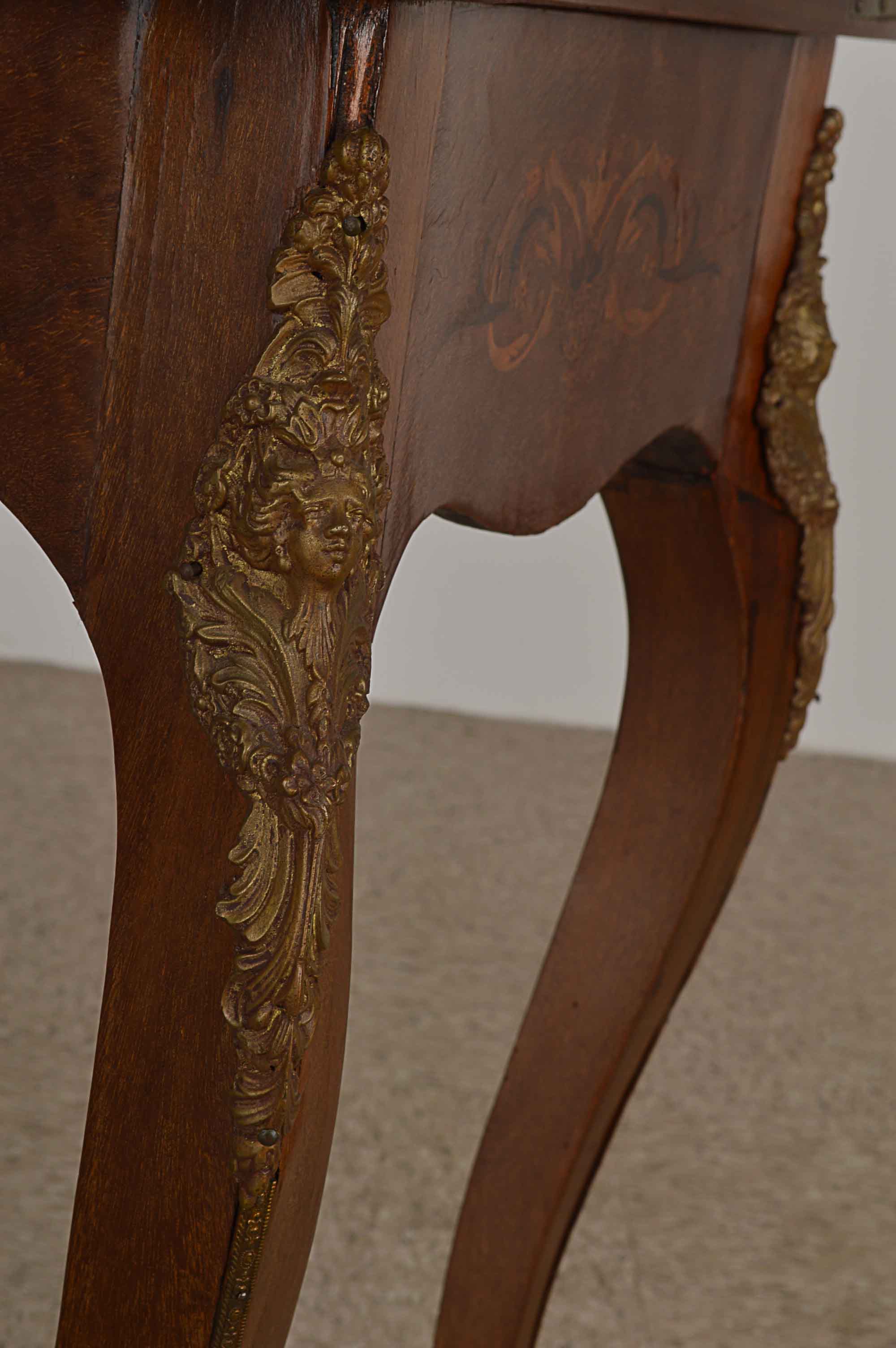 Amazing Louis XV-Style Marquetry Inlaid Card Table 