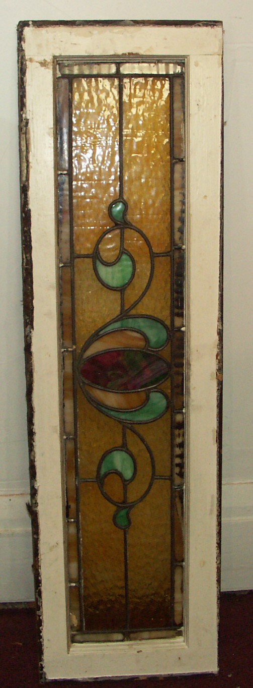 Antique Leaded Glass Transom Window