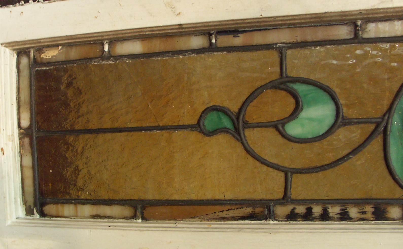 Antique Leaded Glass Transom Window