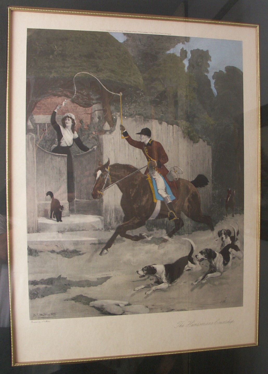 1901 S. E. Waller Framed Print 'The Huntsman's Courtship'