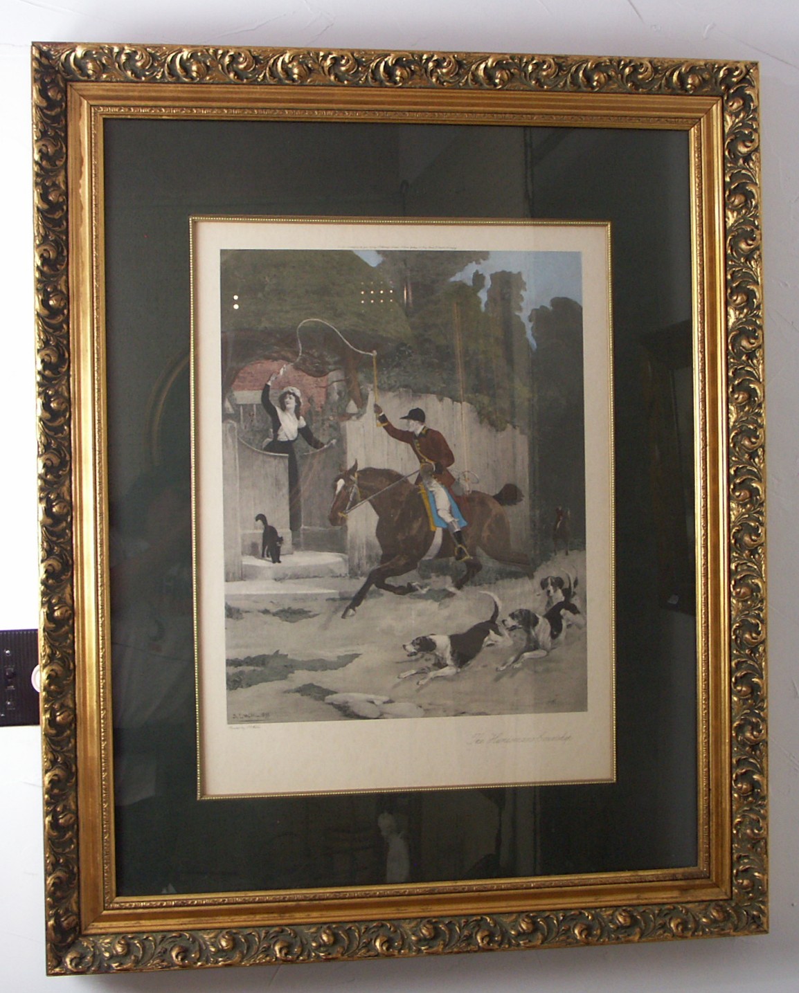 1901 S. E. Waller Framed Print 'The Huntsman's Courtship'