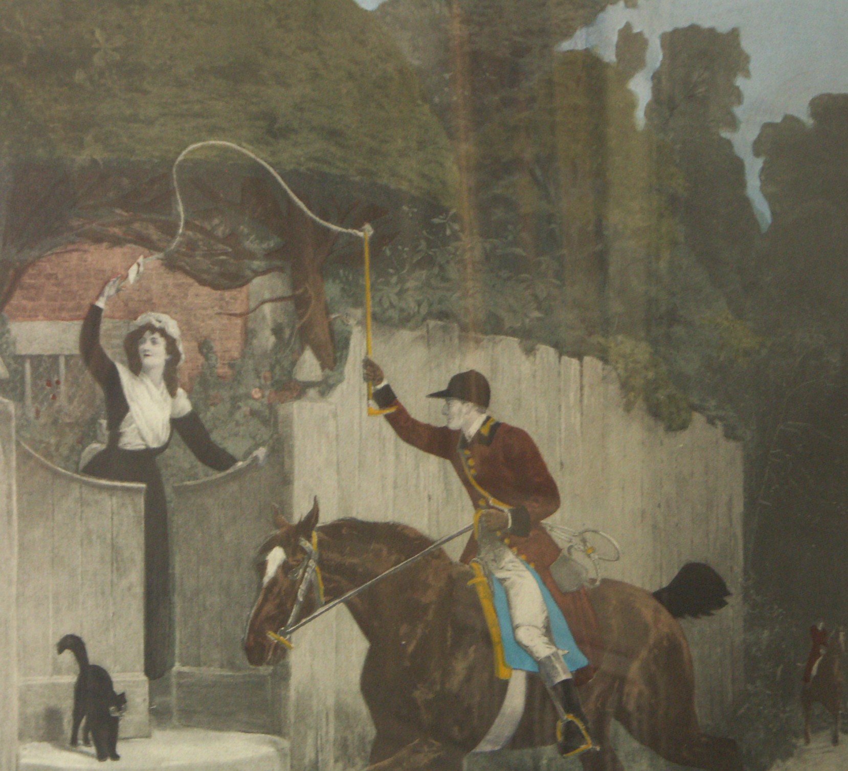 1901 S. E. Waller Framed Print 'The Huntsman's Courtship'