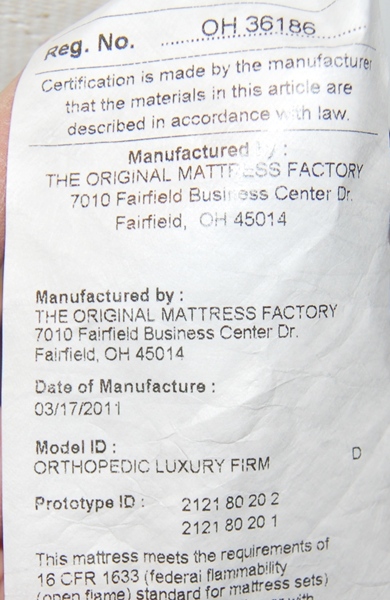 The Original Mattress Factory Queen Mattress and Box Spring