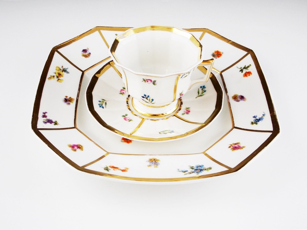 Antique Limoges France Avenir Octagonal G, D & Cie Dinnerware 