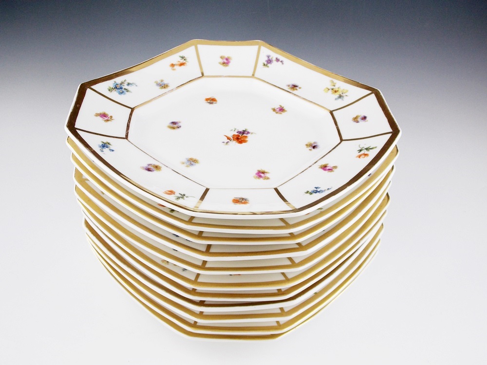 Antique Limoges France Avenir Octagonal G, D & Cie Dinnerware 