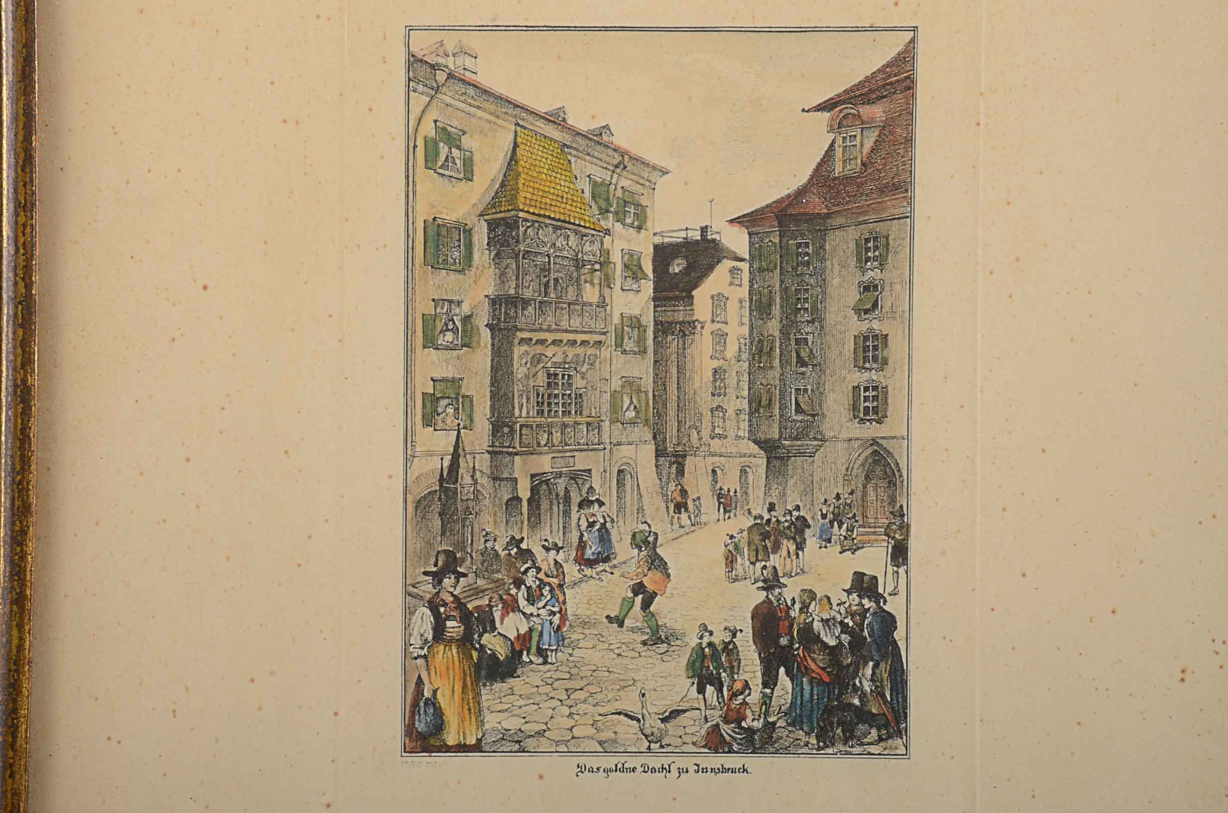 Two Antique Hand-Colored Lithographs