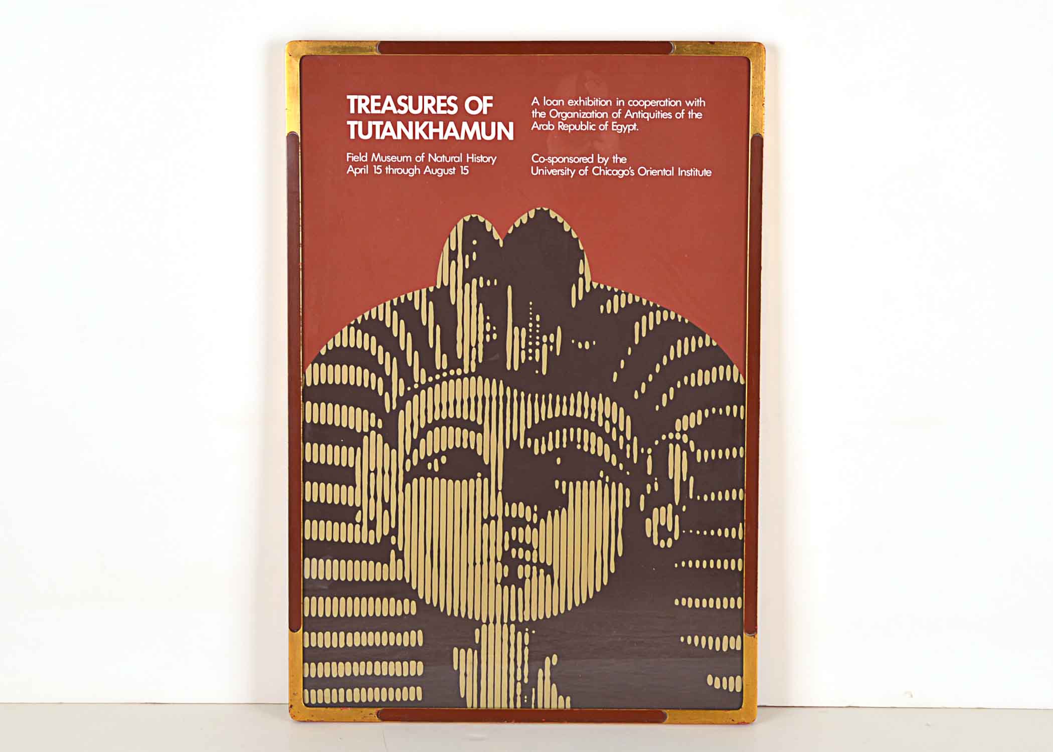 Stunning Vintage "Treasures of Tutankhamun" Framed Poster