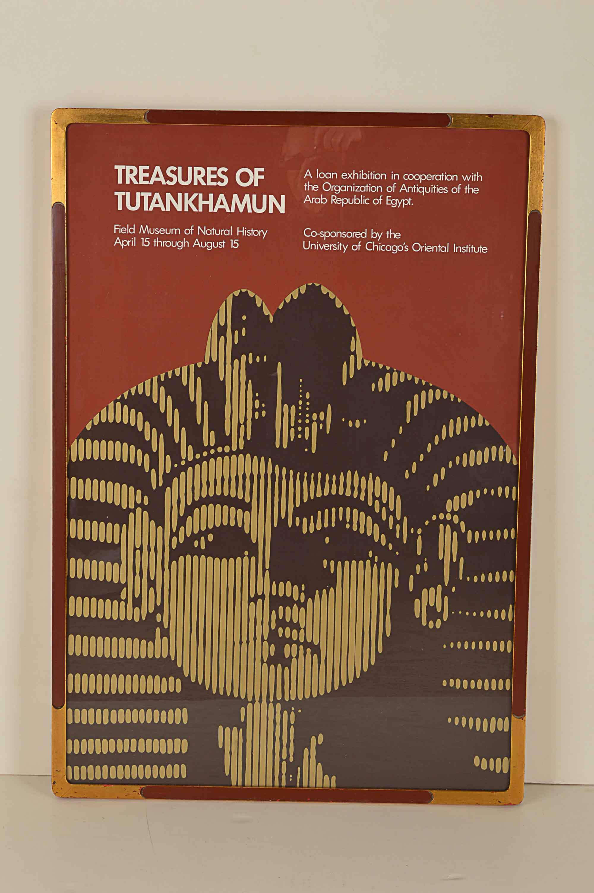 Stunning Vintage "Treasures of Tutankhamun" Framed Poster