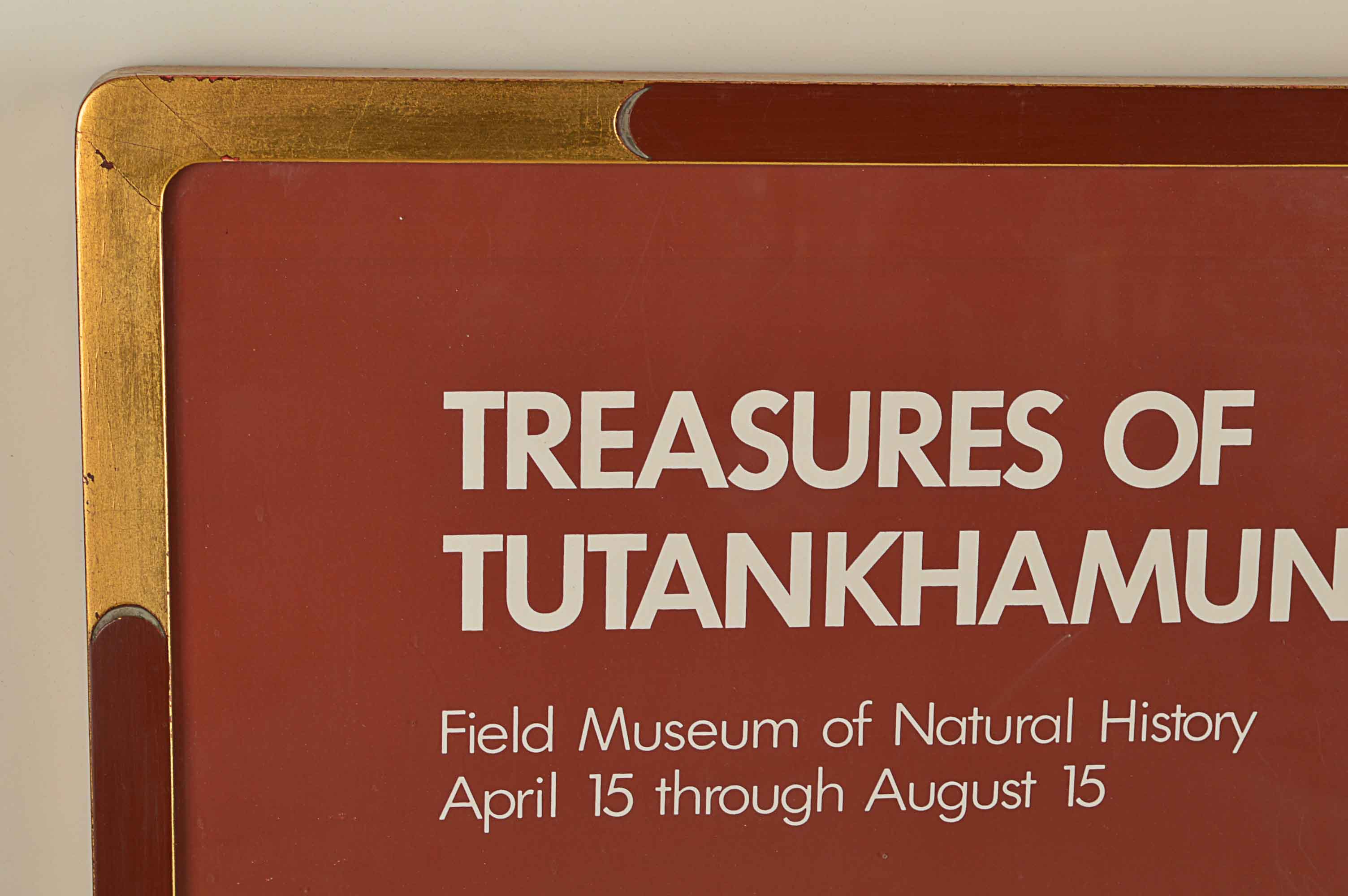 Stunning Vintage "Treasures of Tutankhamun" Framed Poster