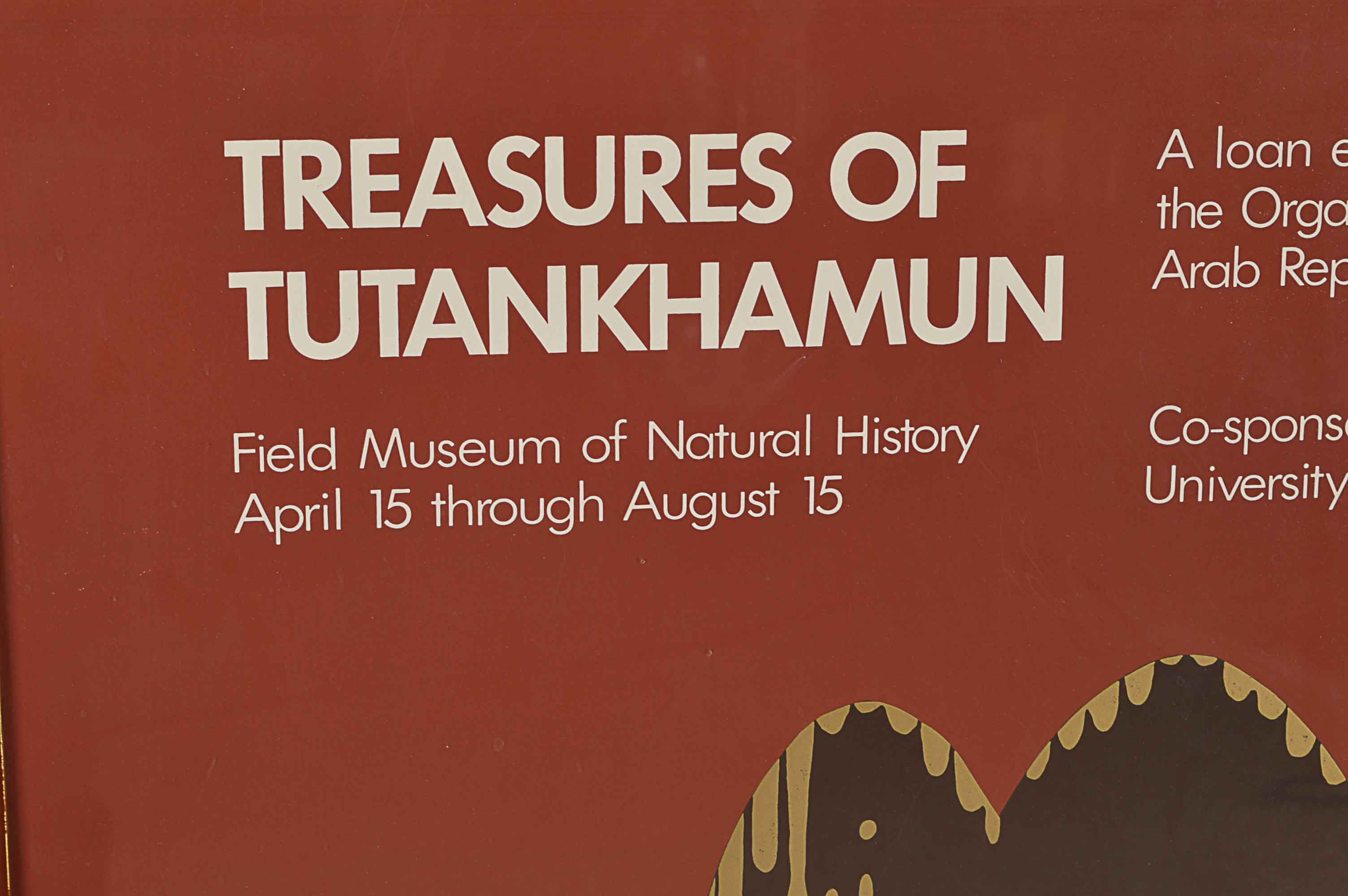 Stunning Vintage "Treasures of Tutankhamun" Framed Poster