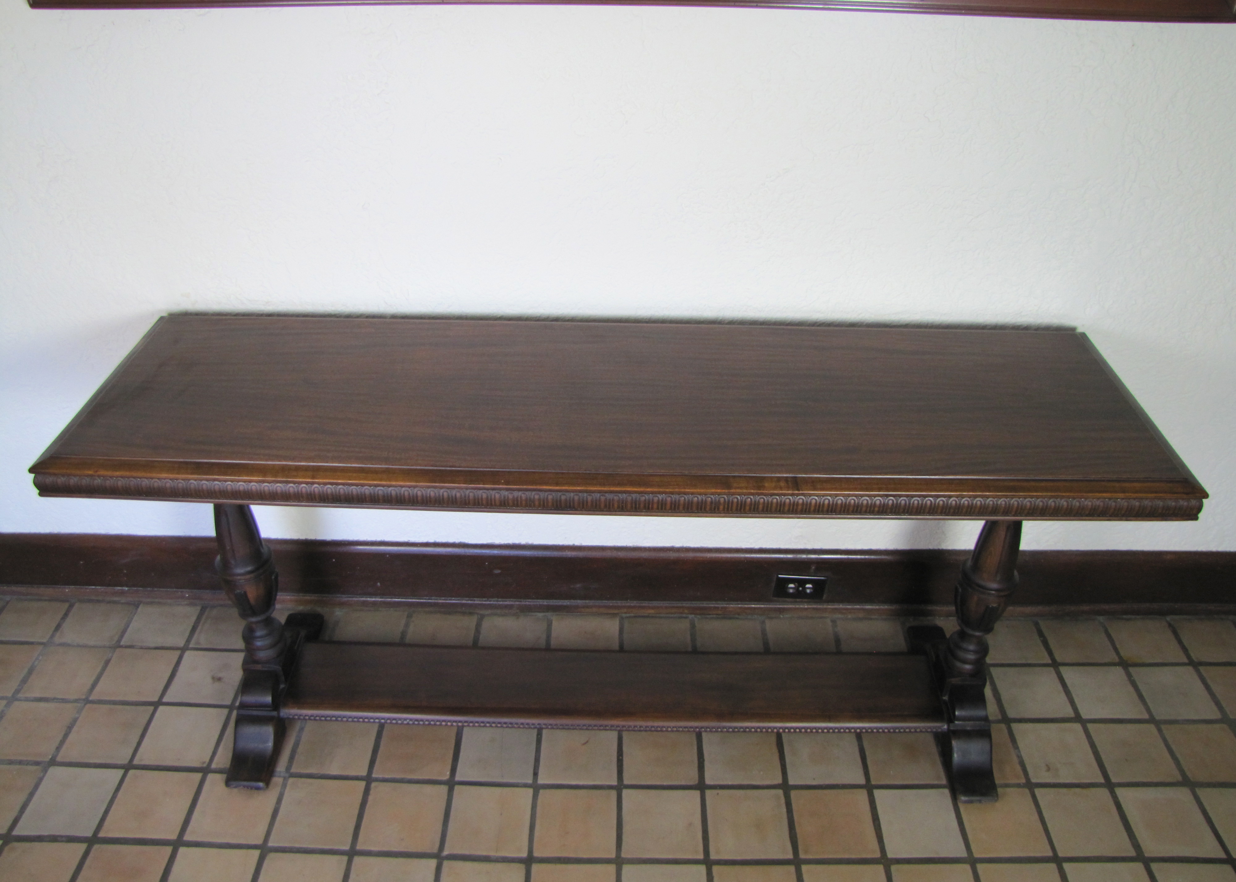 Early 1900’s Carved Walnut Library Table