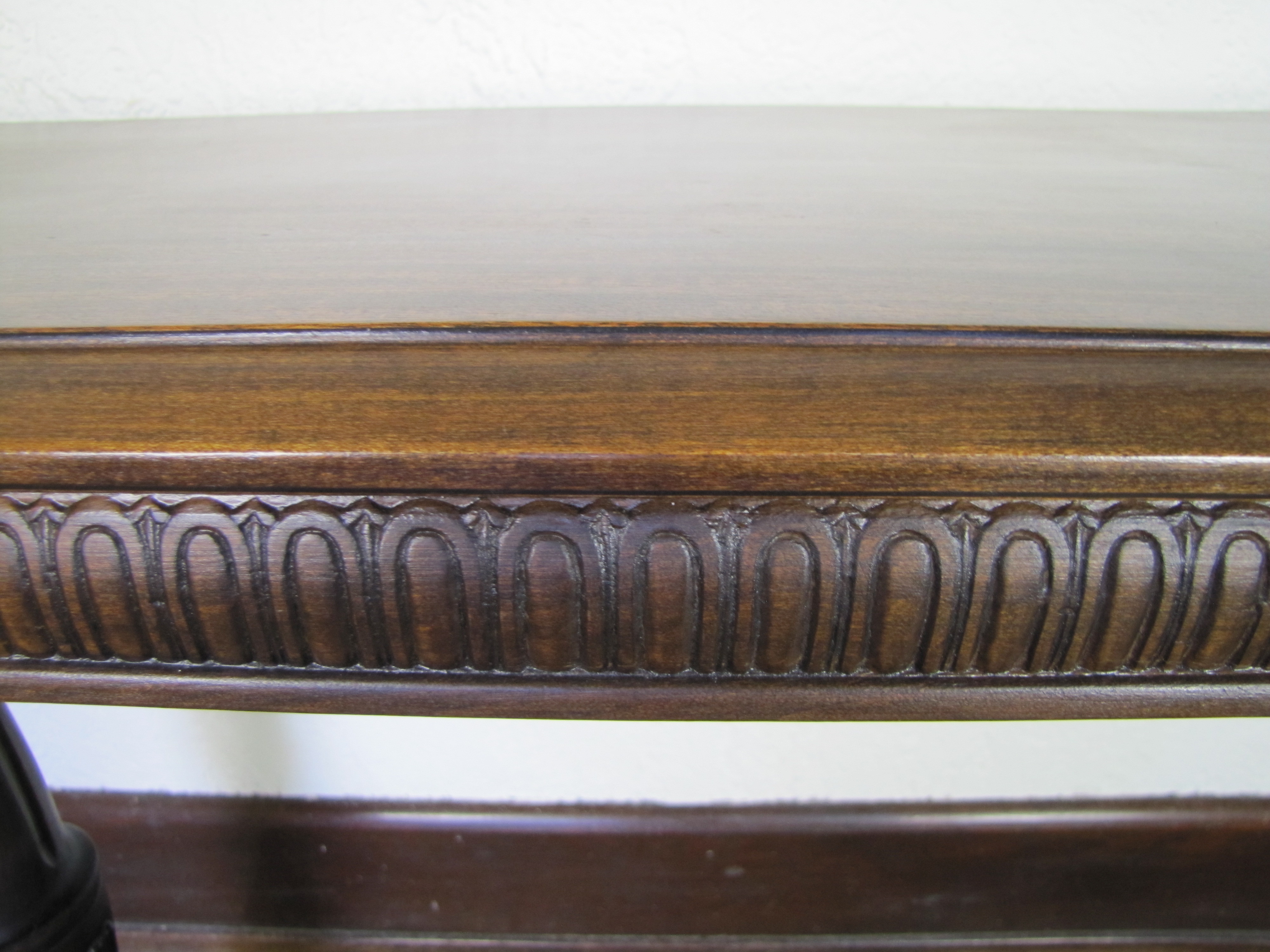 Early 1900’s Carved Walnut Library Table