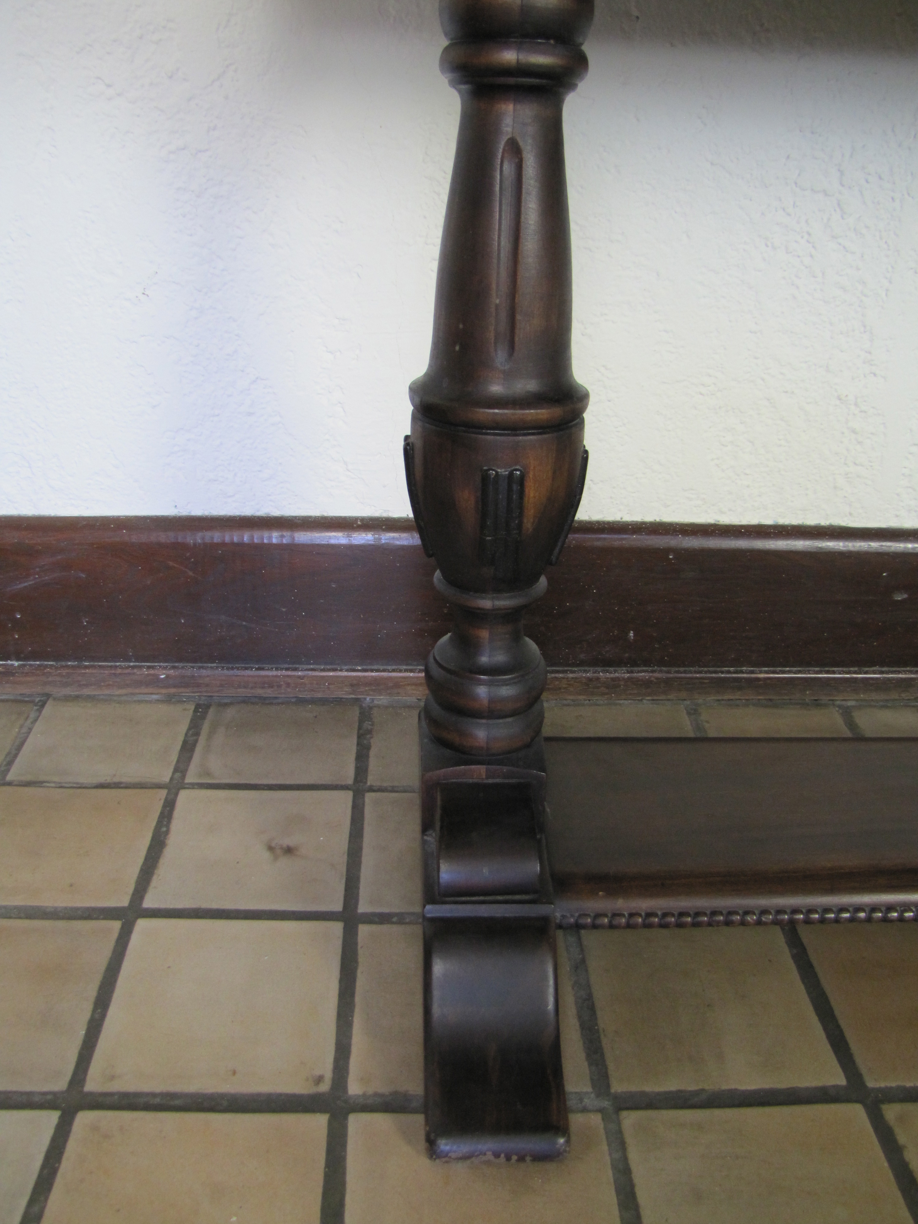 Early 1900’s Carved Walnut Library Table