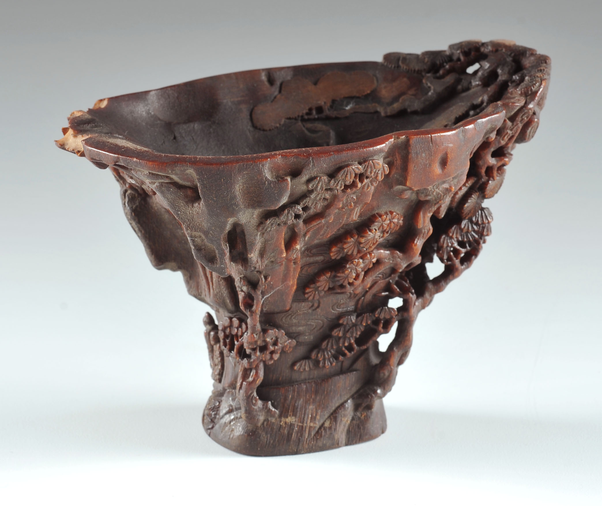 Fine 17th Century Chinese Rhinoceros Horn Libation Cup