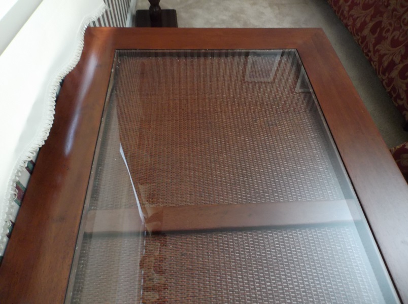 Glass Top Shadow Box Coffee Table 