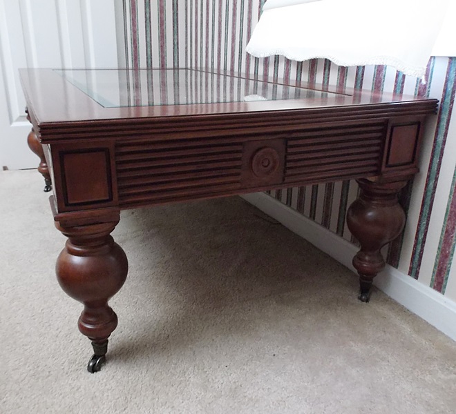 Glass Top Shadow Box Coffee Table 