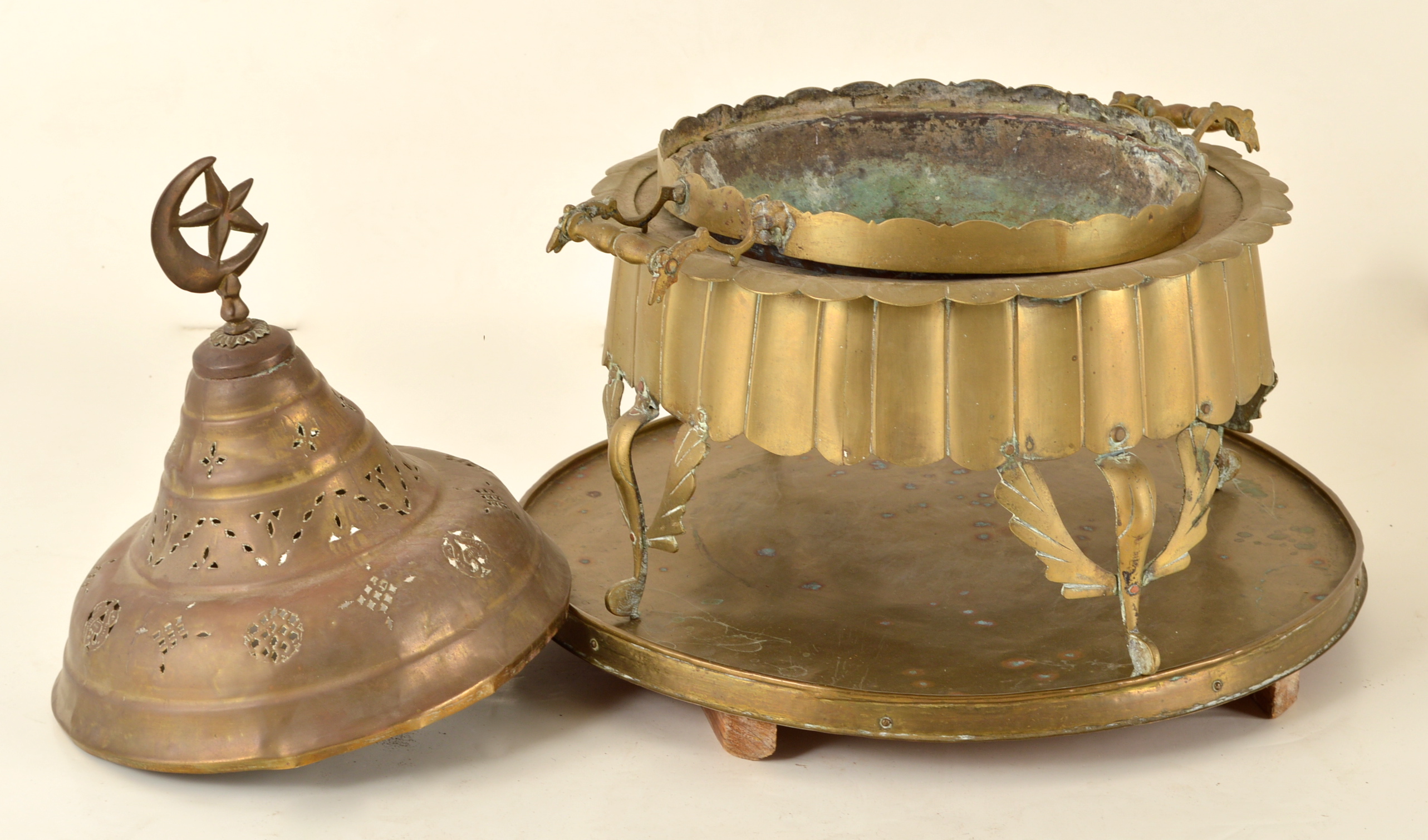 Large Turkish Brass Brazier