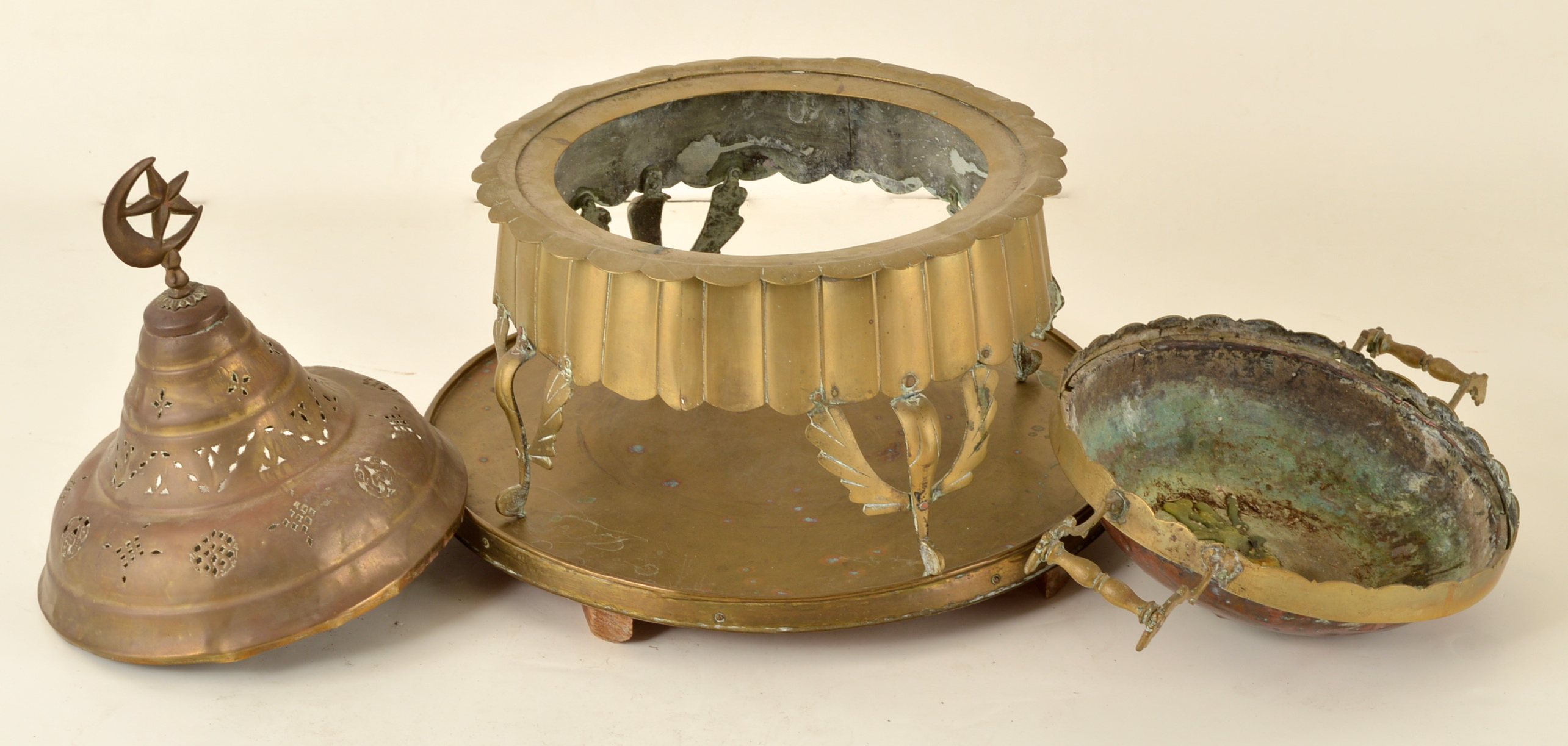Large Turkish Brass Brazier