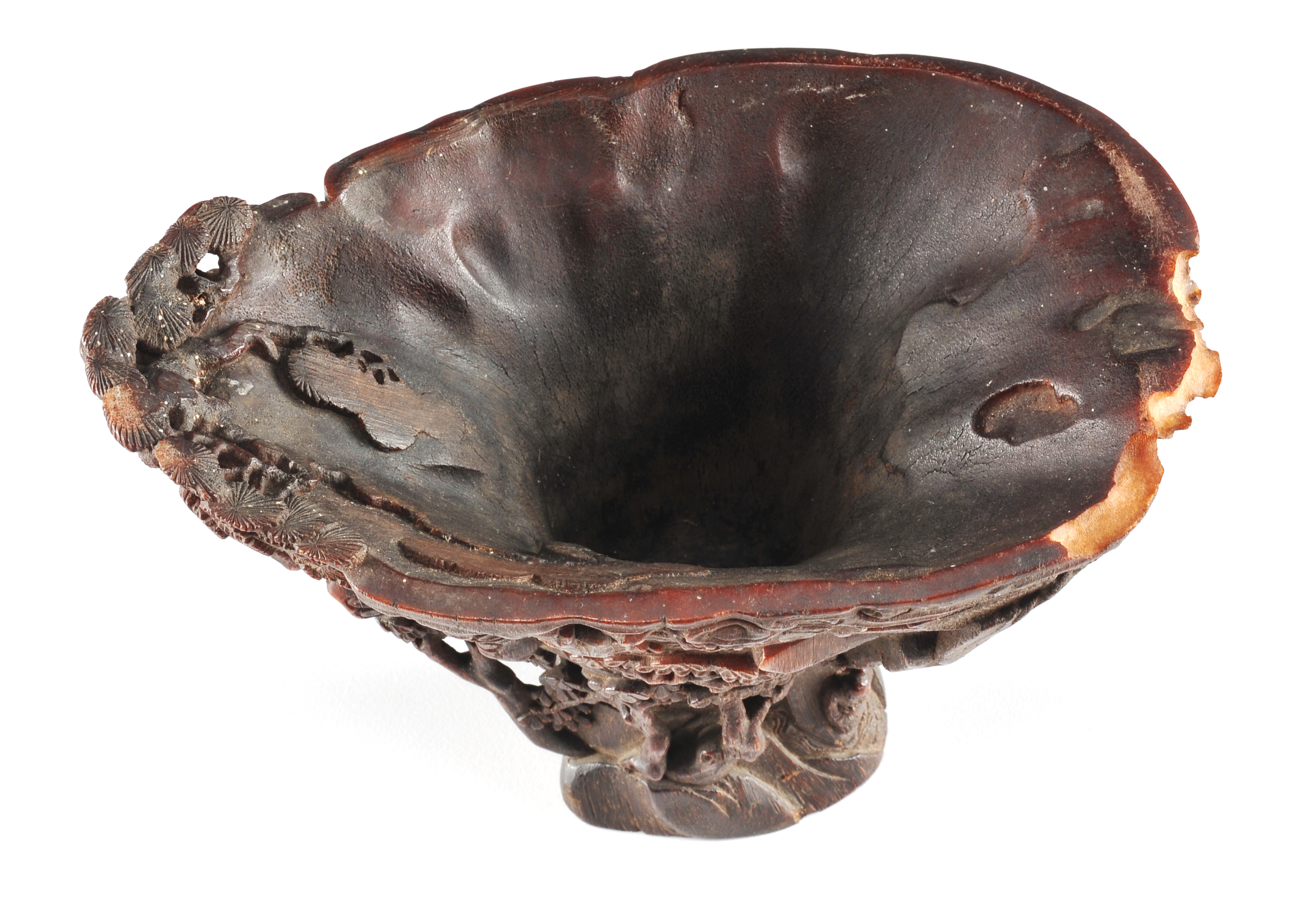 Fine 17th Century Chinese Rhinoceros Horn Libation Cup