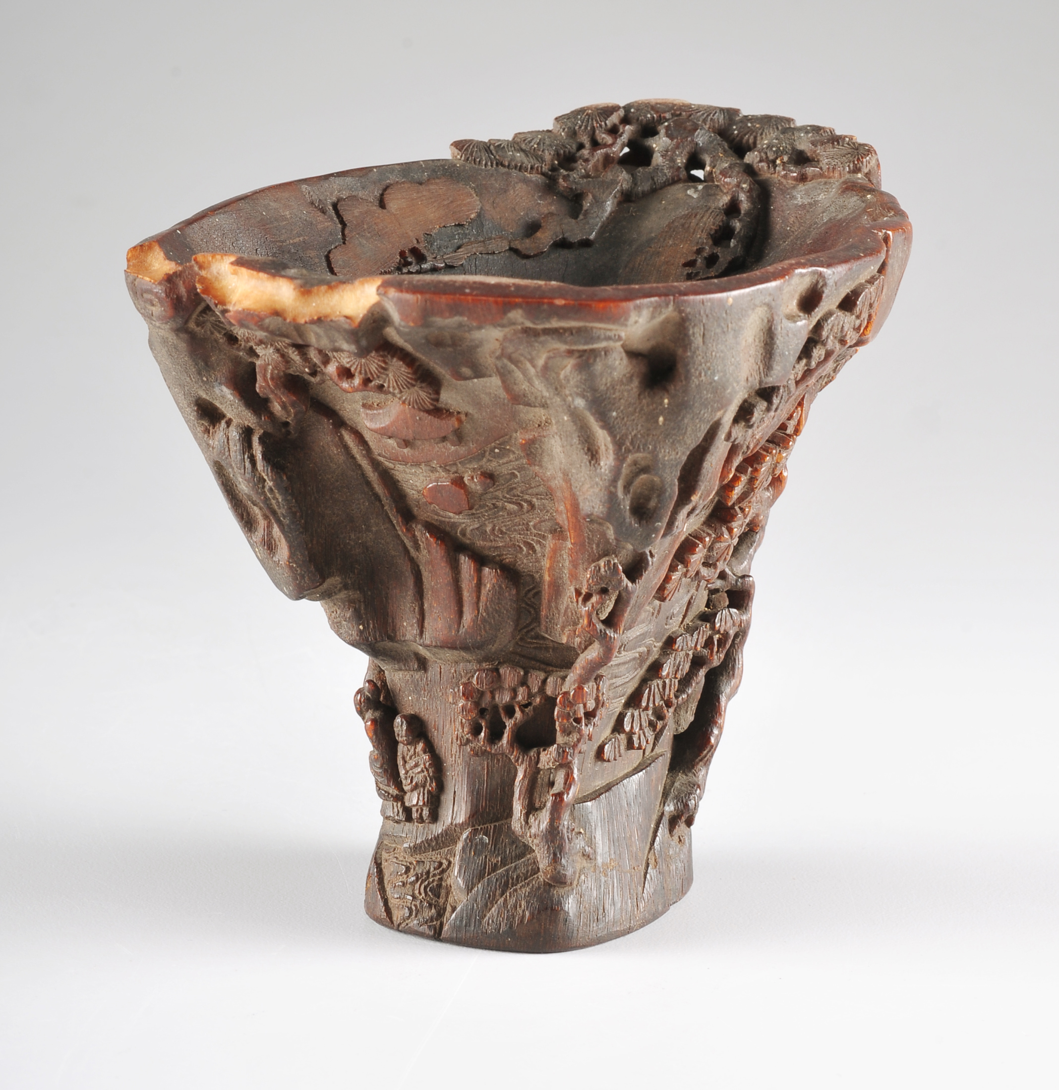 Fine 17th Century Chinese Rhinoceros Horn Libation Cup
