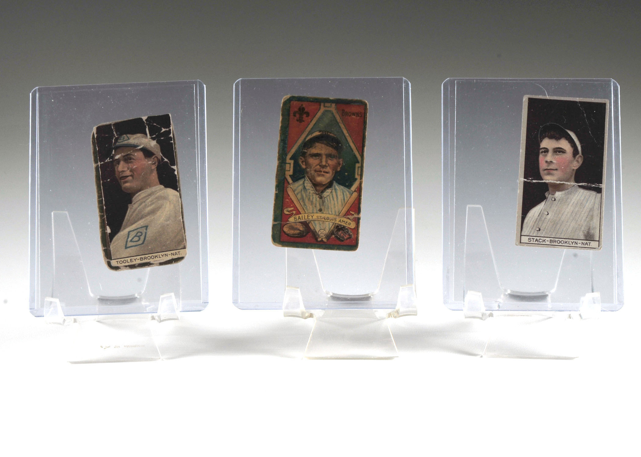 3 Antique 1900s Tobacco Baseball Cards