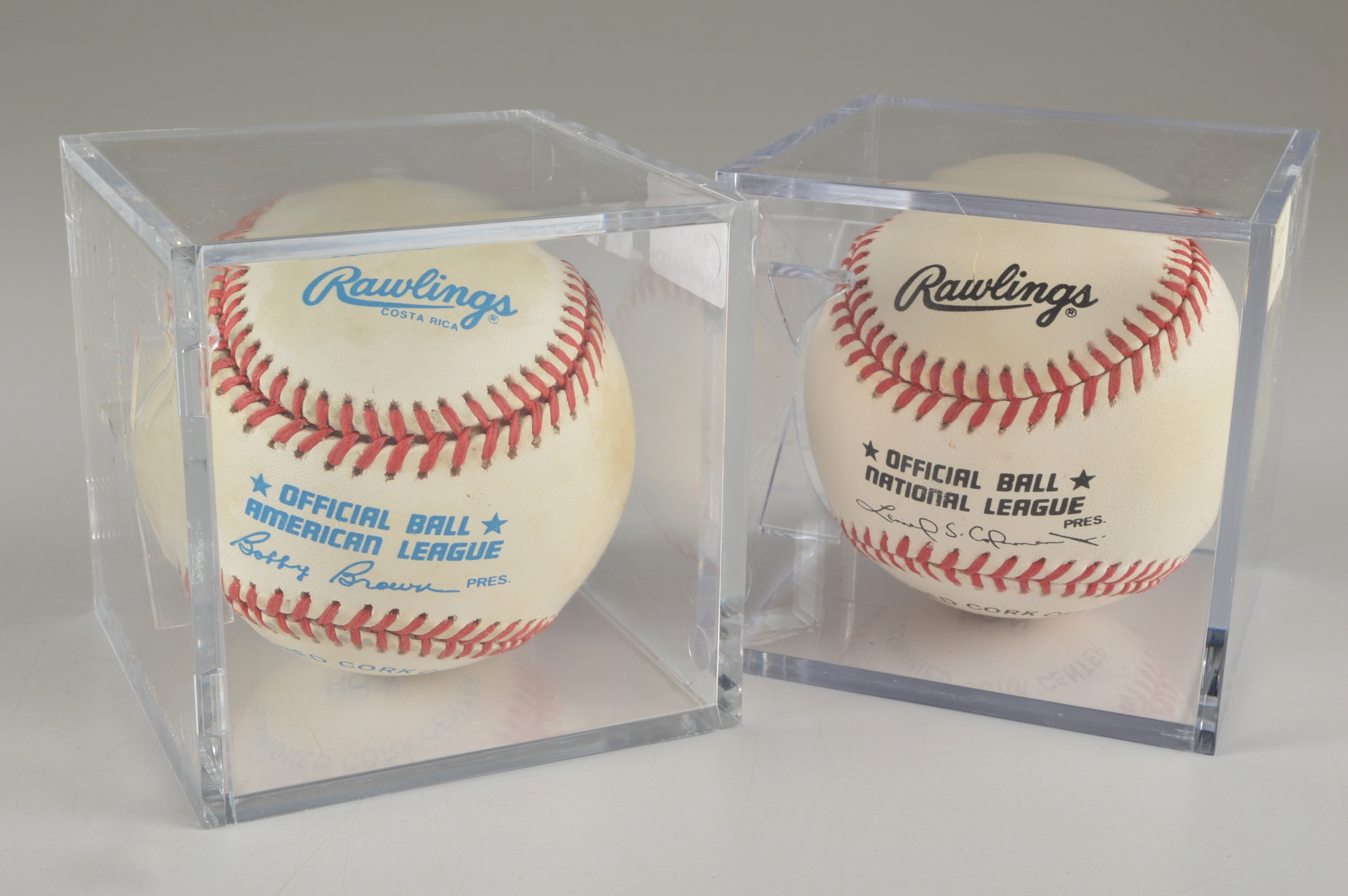 Frank Howard & Phil Cavaretta Autographed Rawlings Official Baseballs
