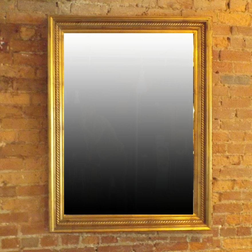 Gilt-Framed Beveled Mirror