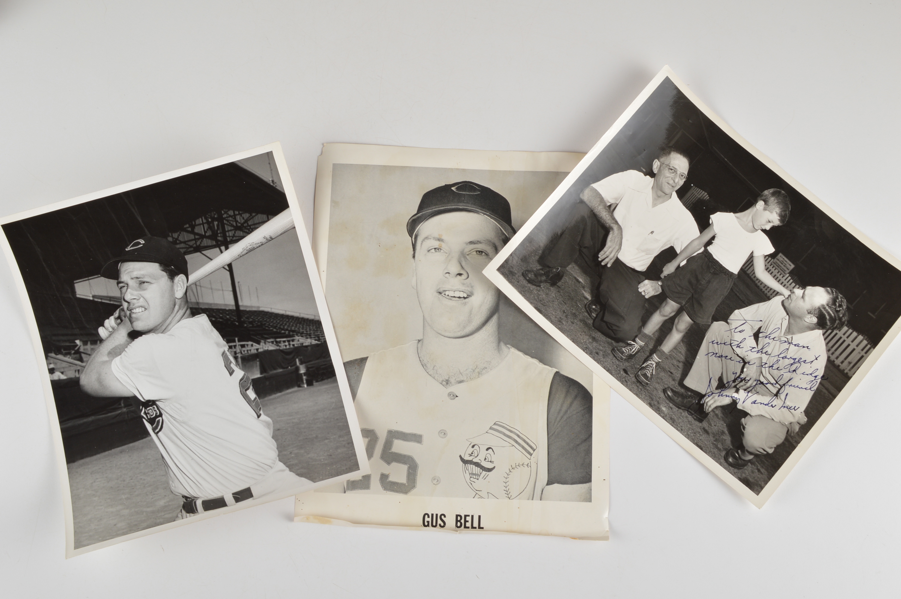 Scarce 1950s Cincinnati Reds Press Photos & Snap Shots With Vandeer Meer Autog.