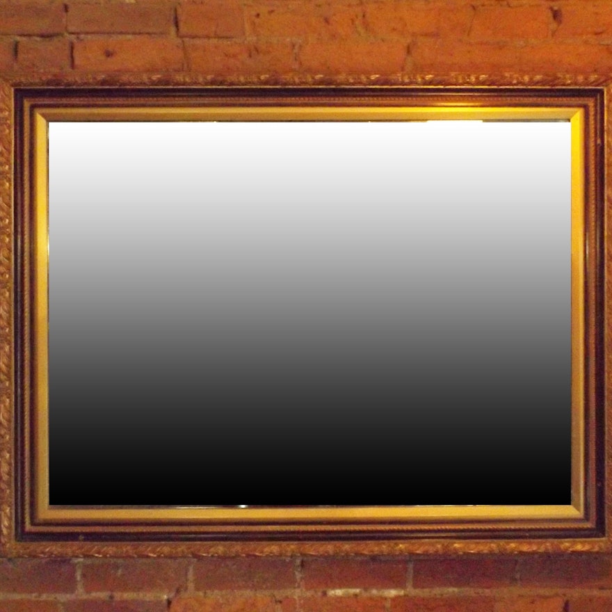 Gilt-Framed Beveled Mirror