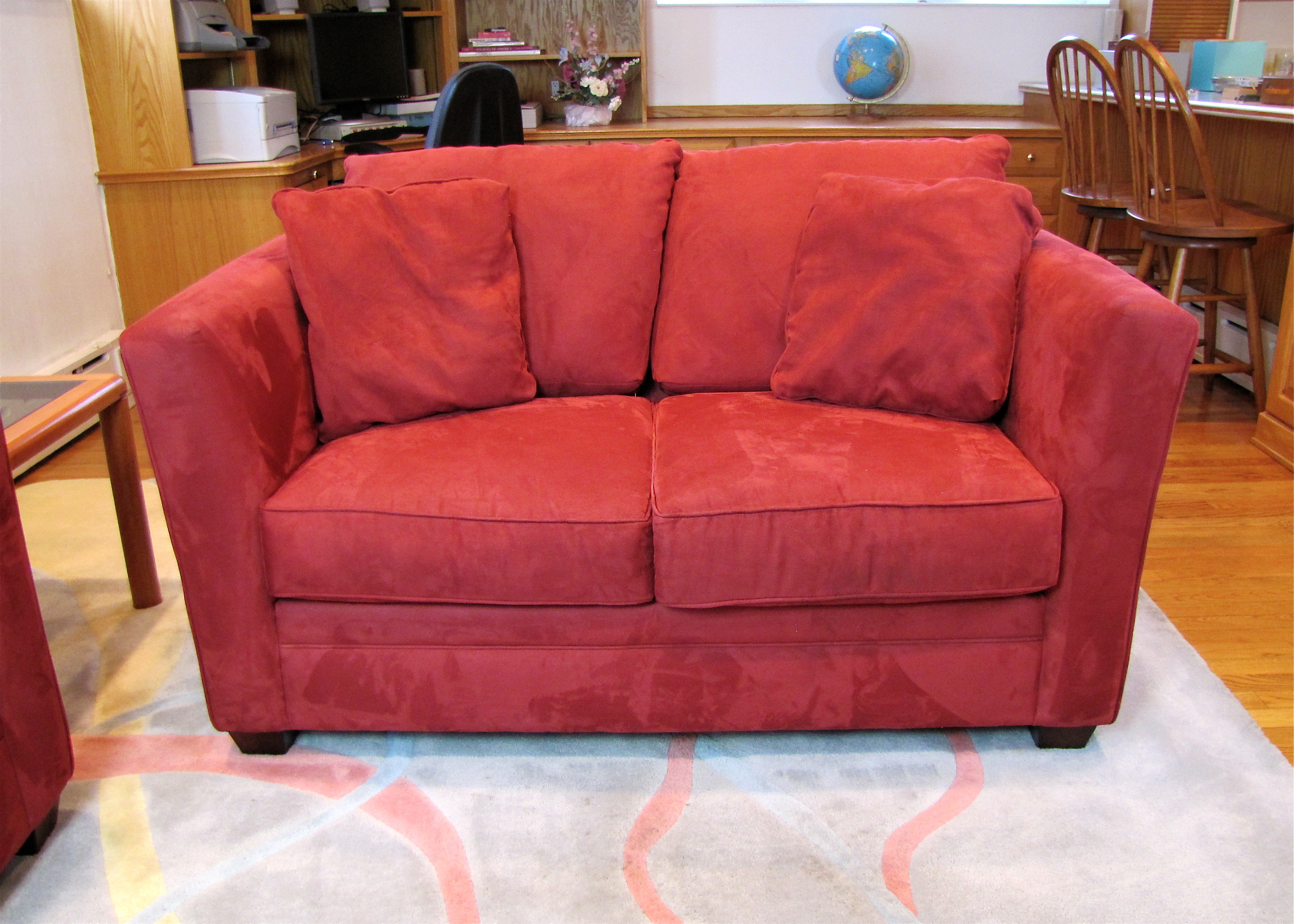 Bauhaus Micro Suede Love Seat Couch