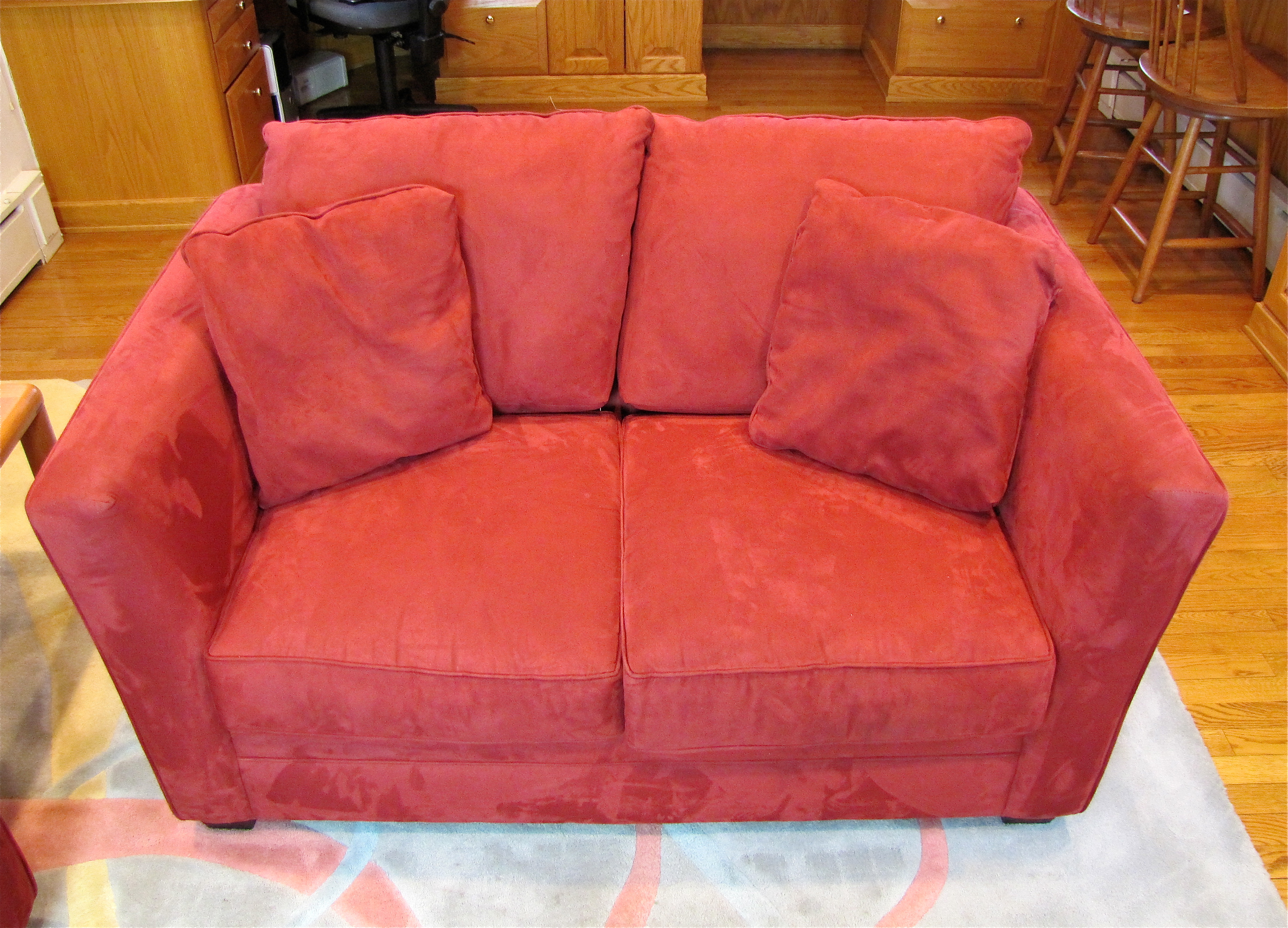 Bauhaus Micro Suede Love Seat Couch