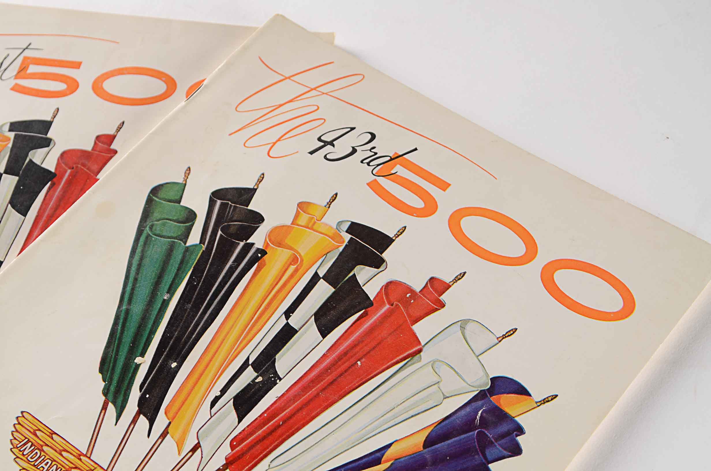 (3) Indianoplis 500 Motor Racing Programs 1950s/60s