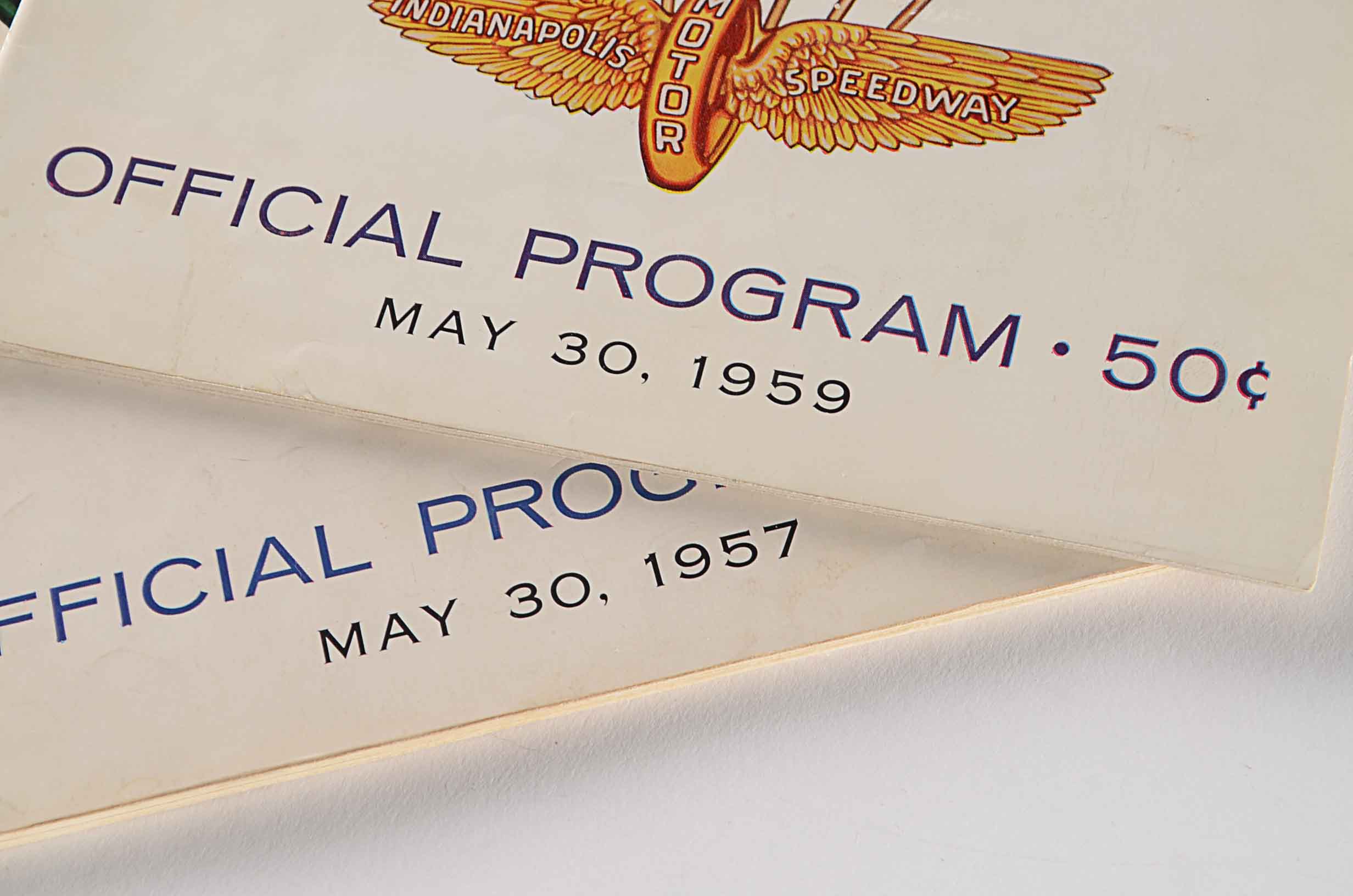 (3) Indianoplis 500 Motor Racing Programs 1950s/60s