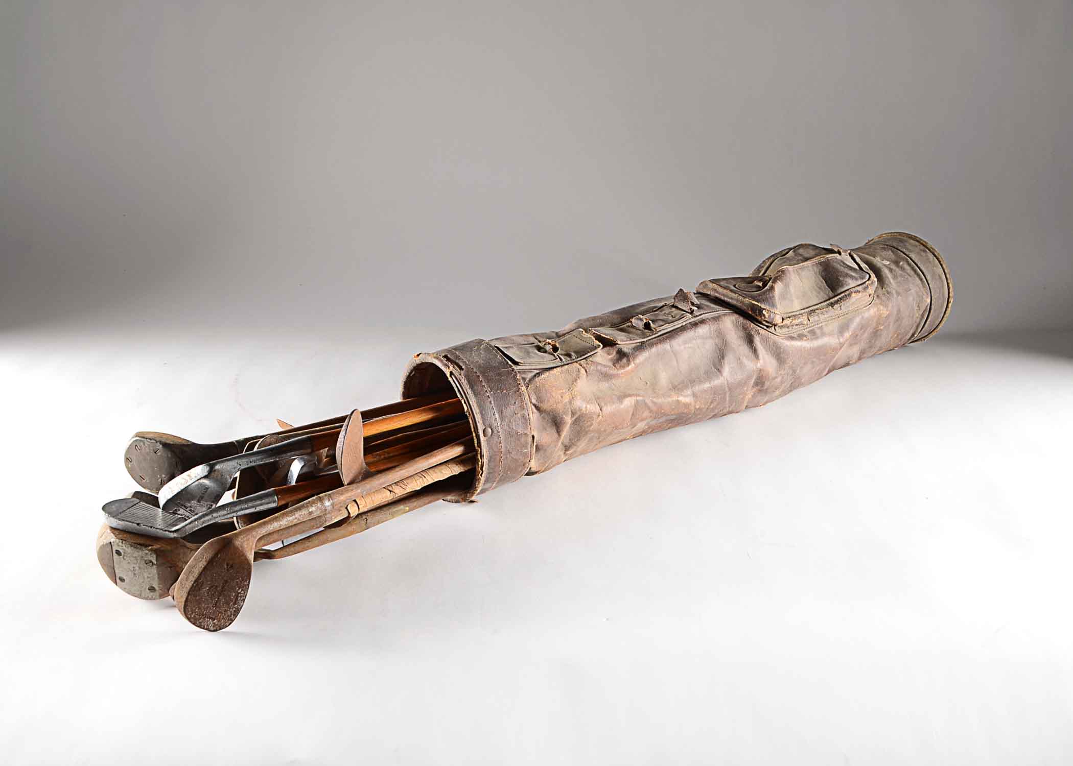 Antique Wood Shaft Golf Clubs Includes a Bobby Jones Club