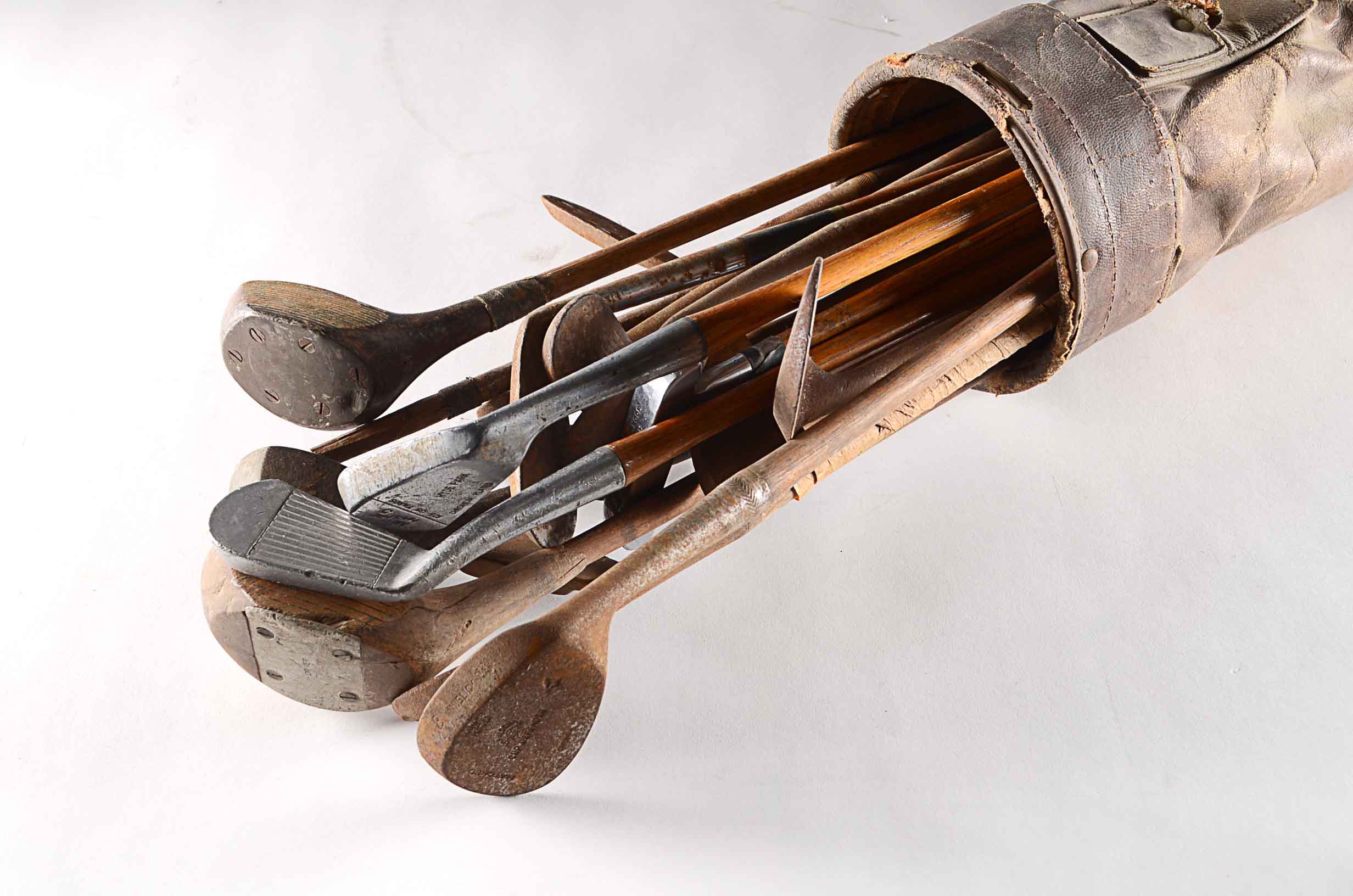 Antique Wood Shaft Golf Clubs Includes a Bobby Jones Club