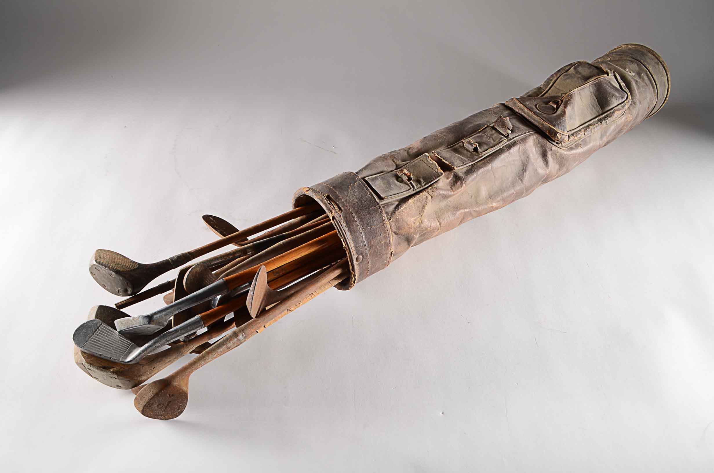 Antique Wood Shaft Golf Clubs Includes a Bobby Jones Club