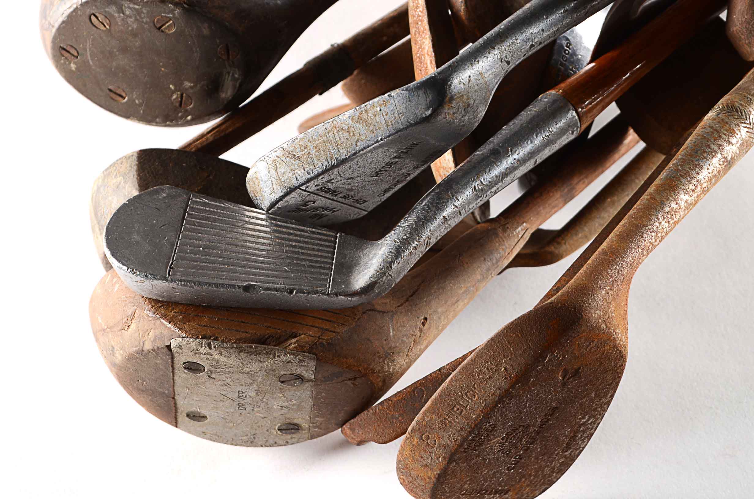 Antique Wood Shaft Golf Clubs Includes a Bobby Jones Club