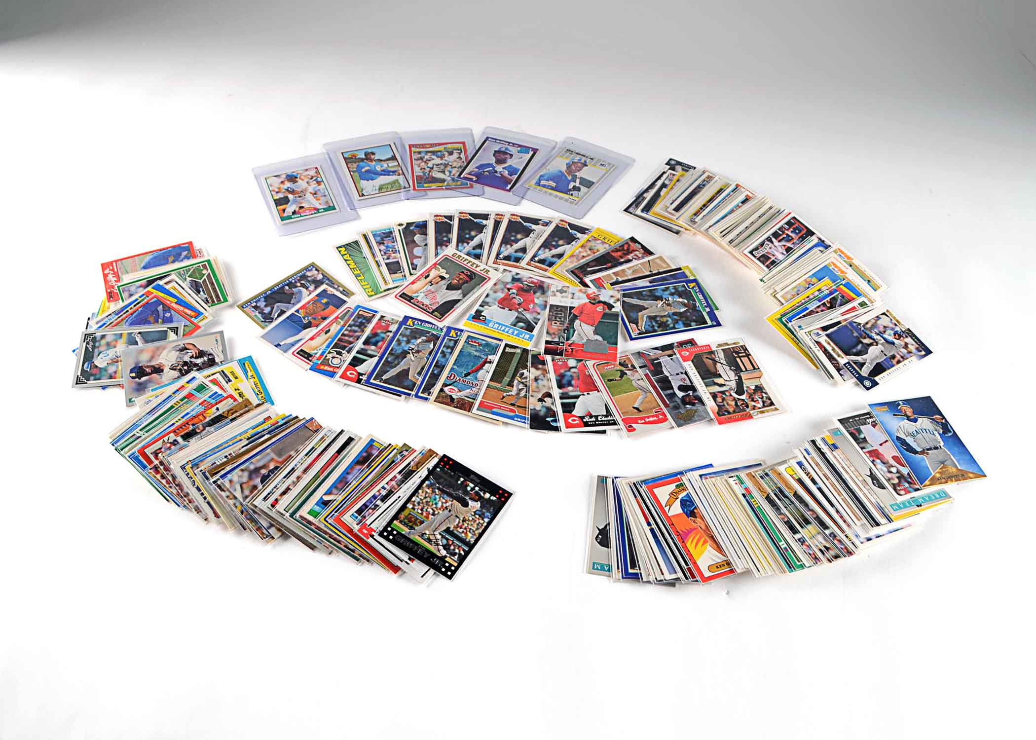 Approximately 140 Ken Griffey Jr. Baseball  Cards with 5 Rookies