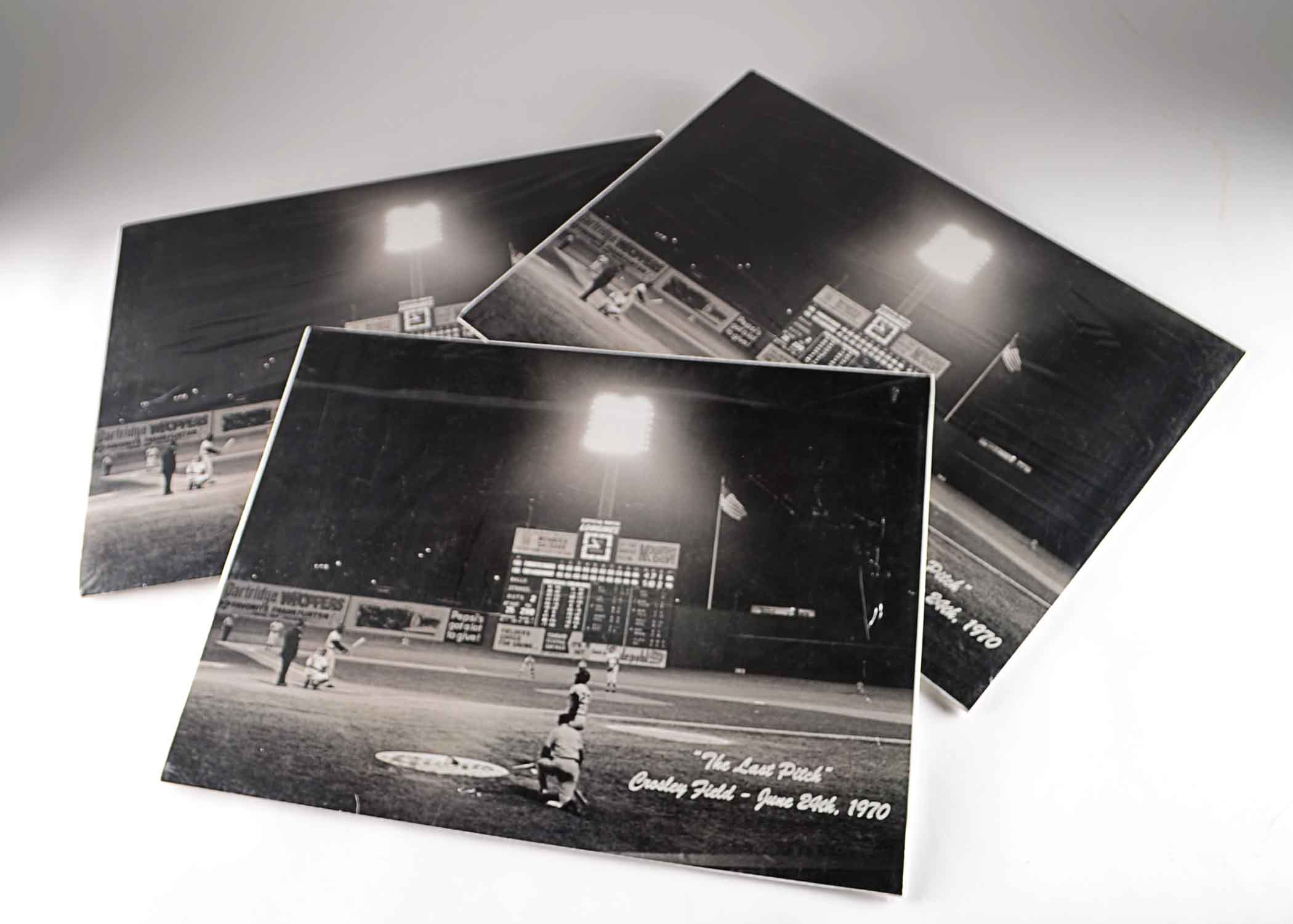 (3) Reds 1970 "LAST PITCH" Crosley Field Large Shrink Wrapped Baseball Posters